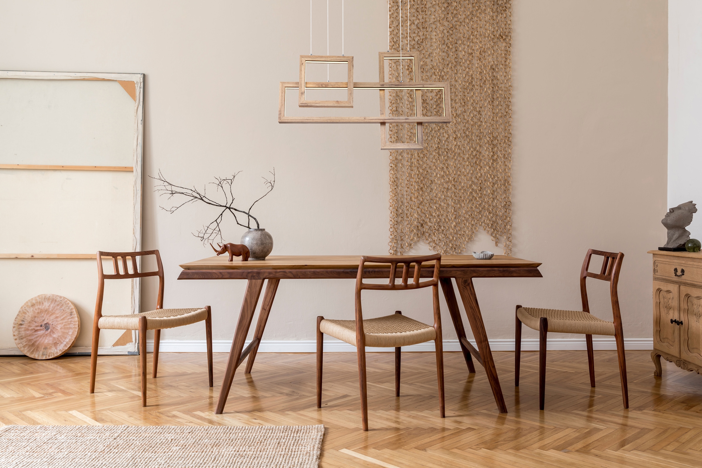 GLOBO LIGHTING Hängeleuchte »MANDERA« LED-Modul 1 Stk. Warmweiß Hängelampe Esszimmer-Leuchte Esstischleuchte Wohnzimmer