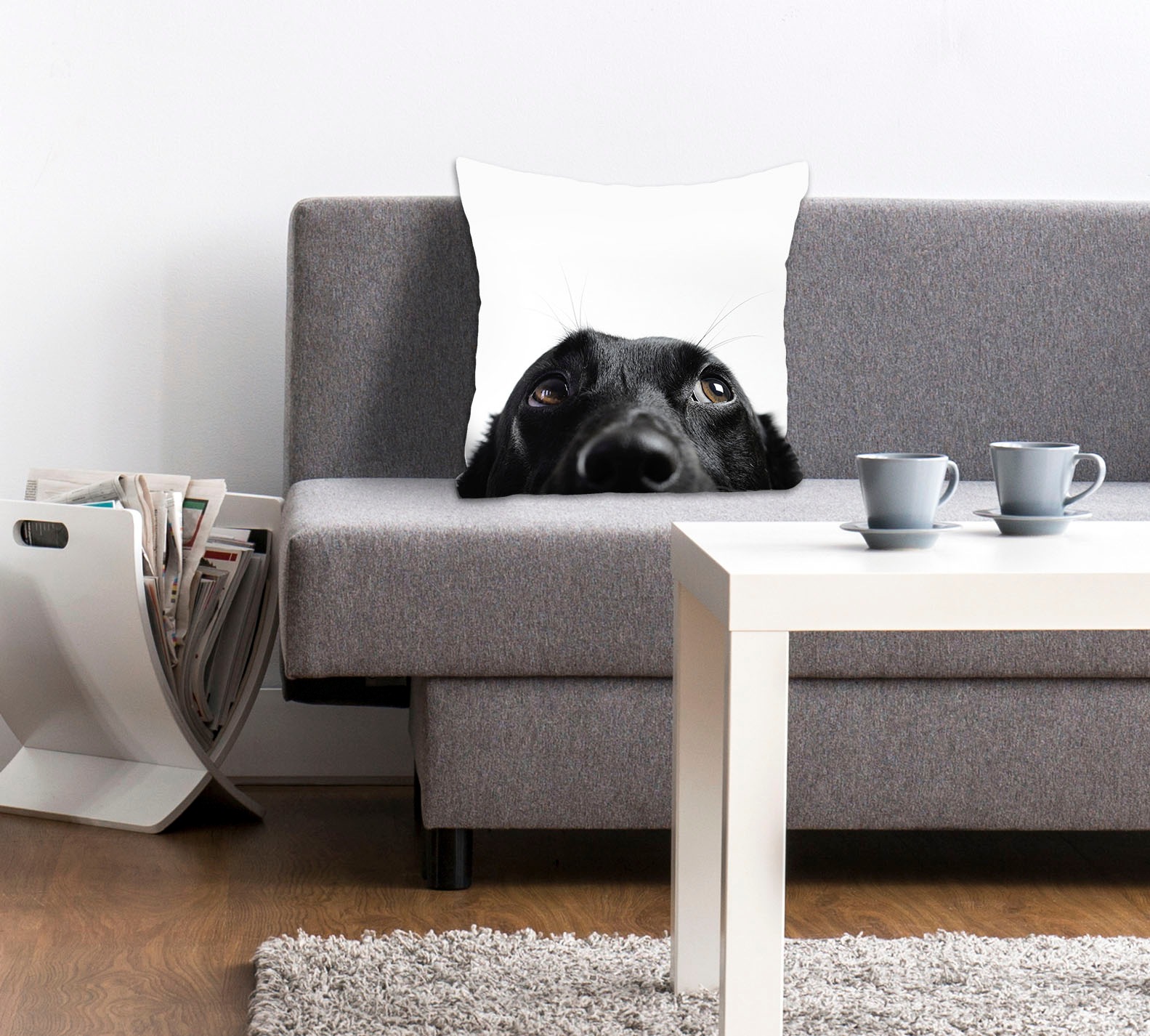 queence Dekokissen »Labby«, Kissenhülle,Weißer Hintergrund,Labrador,Hund,Ti günstig online kaufen
