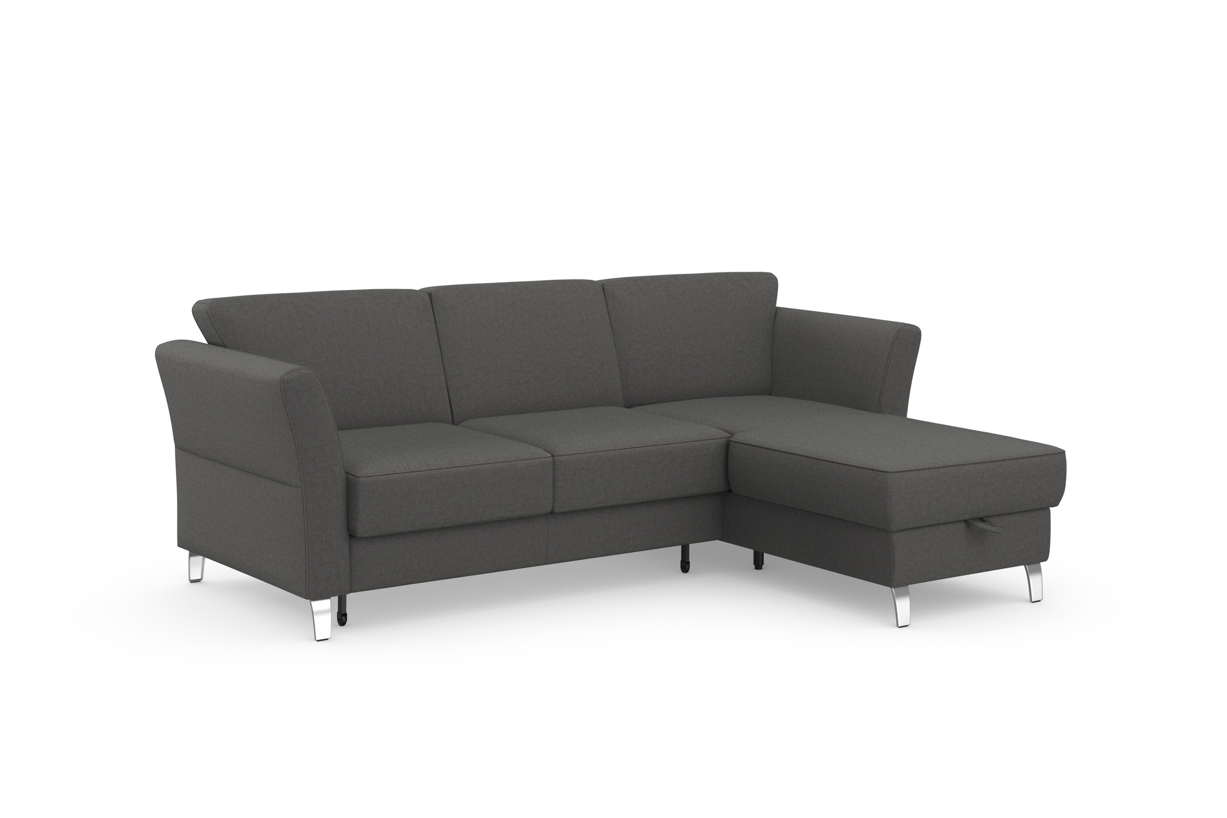 sit&more Ecksofa »Visby L-Form«, wahlweise mit Bettfunktion und Bettkasten, frei im Raum stellbar