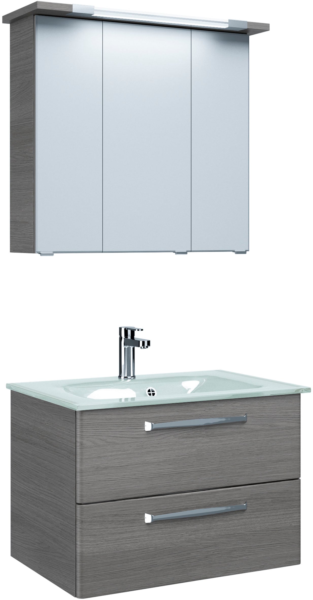 Saphir Badmöbel-Set »Trentino 2-teilig Glas-Waschtisch, Spiegelschrank mit günstig online kaufen