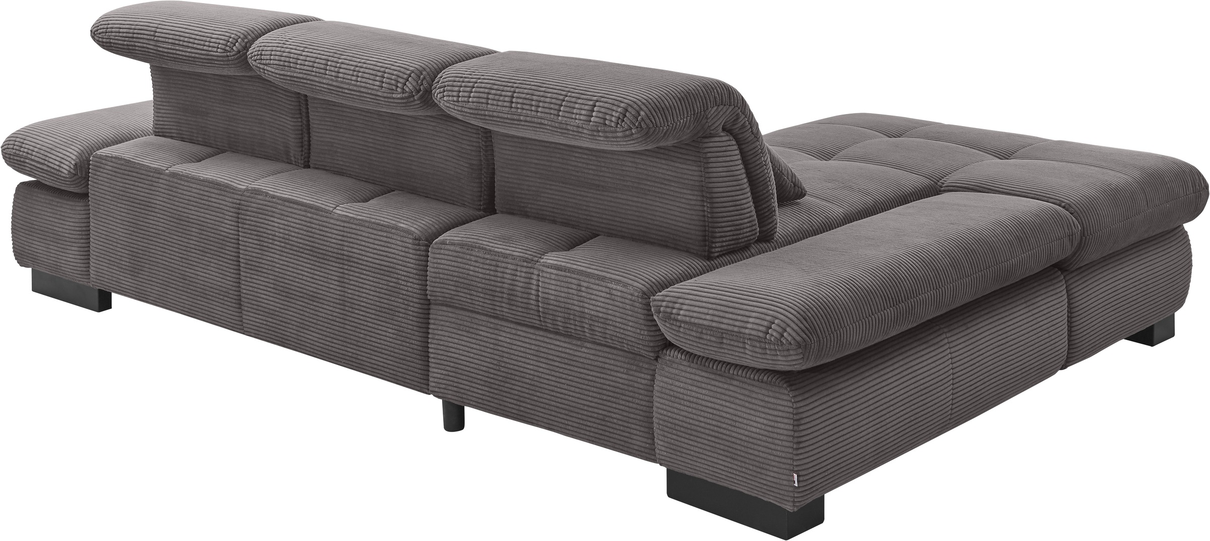 set one by Musterring Ecksofa »SO4100 V«, mit verstellbaren Kopfteilen, wahlweise mit Funktionen, Cord-Bezug