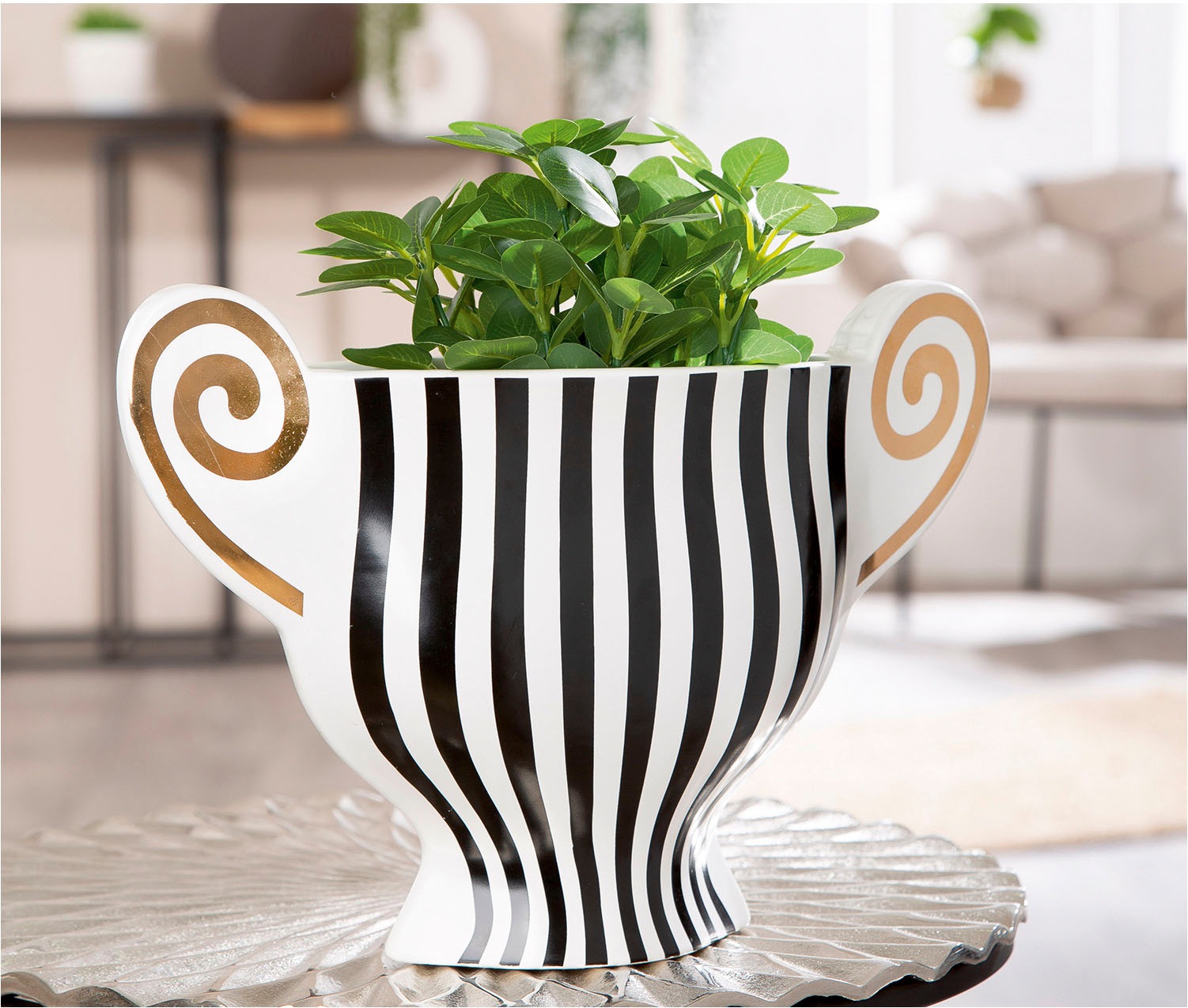 GILDE Tischvase »Vase Anphora weiß H. 22,5 cm«, (1 St.) günstig online kaufen