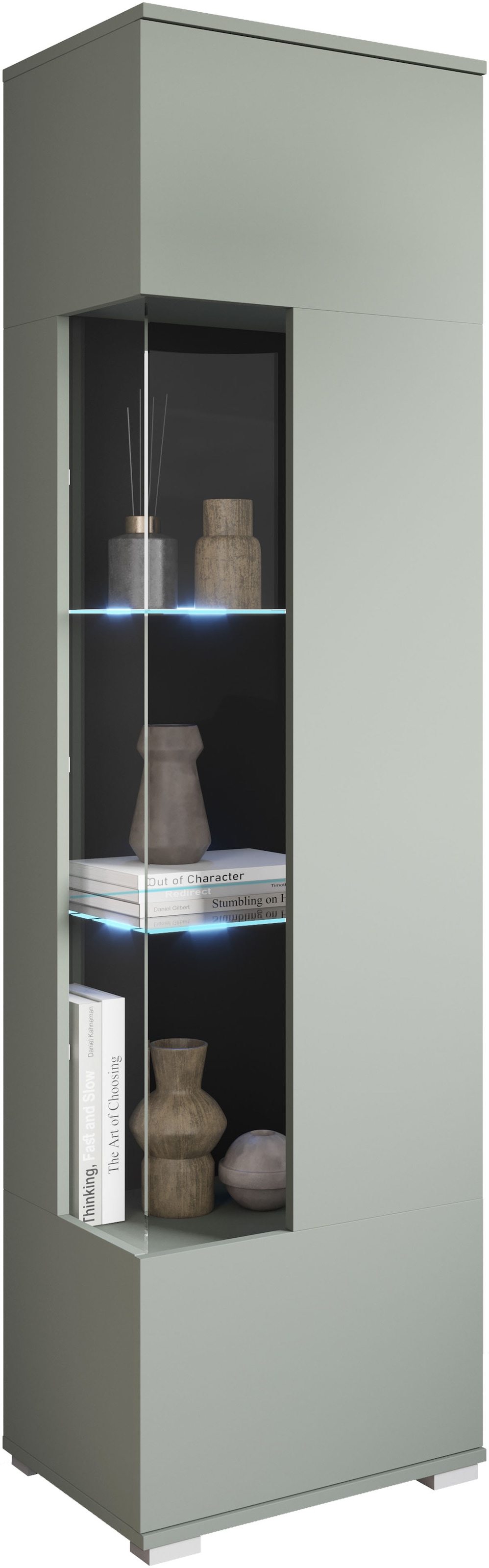 INOSIGN Vitrine »Kenia, stehend und hängend, Türanschlag wechselbar«, (1 St.), Vitrineschrank mit Glastüren 160 cm Höhe