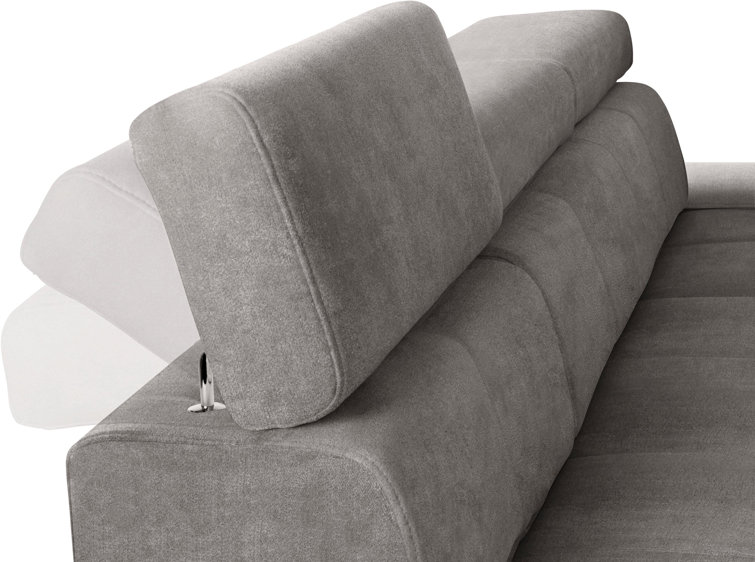 exxpo - sofa fashion Ecksofa »Fiji, hochwertige Detailverarbeitung im Sitz und Rücken, L-Form«, bequem durch Kopf- und Armteilverstellung, wahlweise mit Bettfunktion