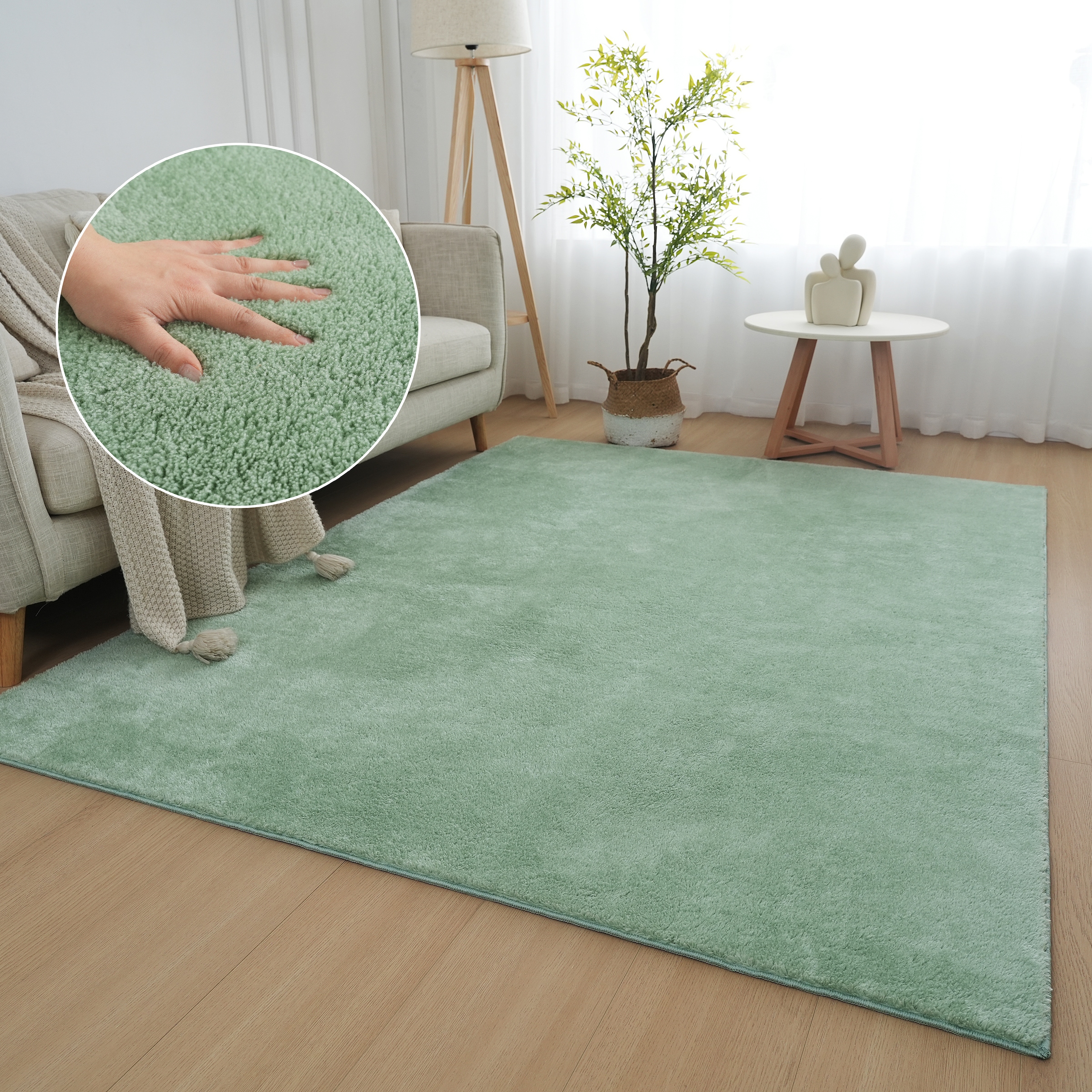 my home Teppich »Cali, weich, modern, waschbar«, rechteckig, 16 mm Höhe, Un günstig online kaufen