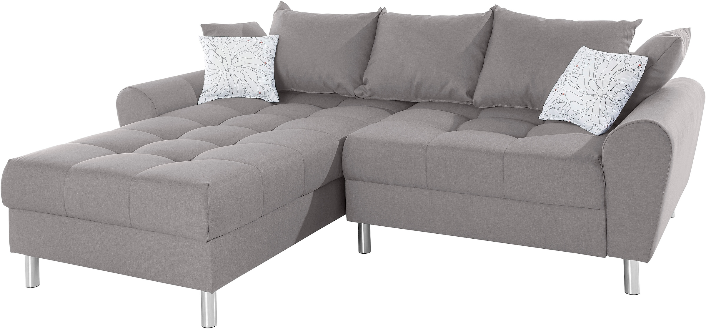 COLLECTION AB Ecksofa »Rada L-Form«, inklusive Hocker, Bettfunktion und Federkern