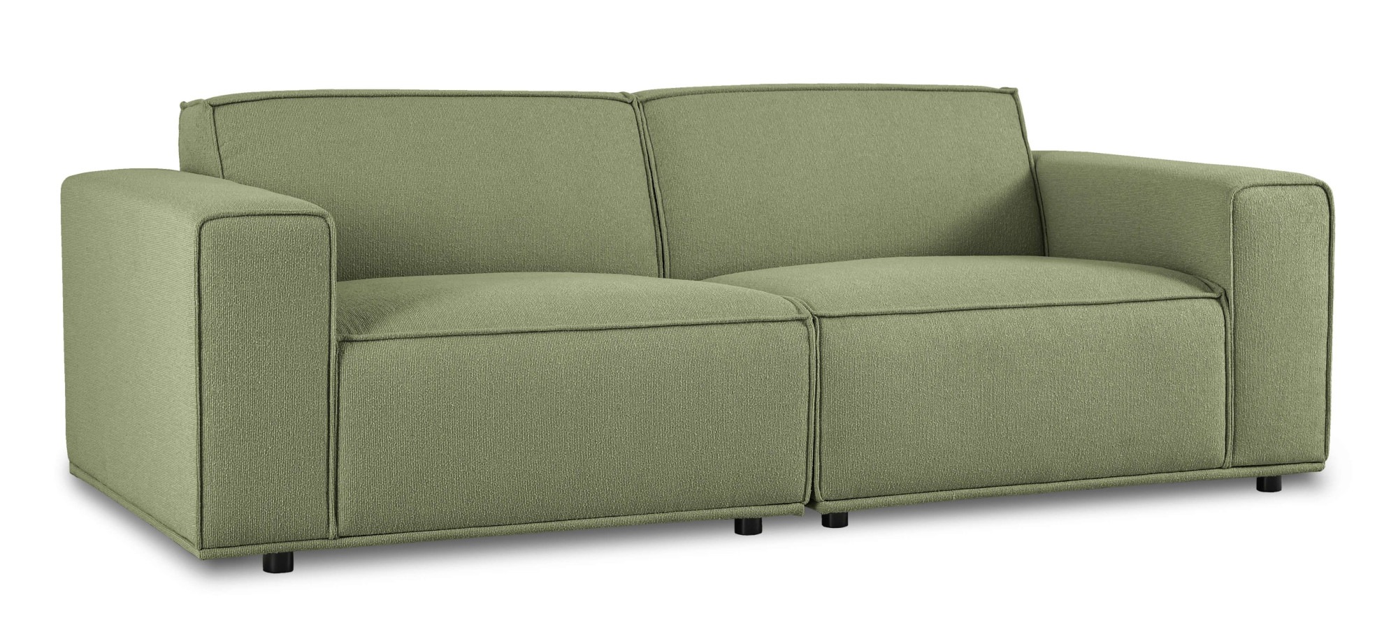 Home affaire 3-Sitzer »Avelin, 228 cm, Chenille, Struktur-Boucle«, mit Wellenunterfederung, Kedernaht, bodentief, Skandi-Design