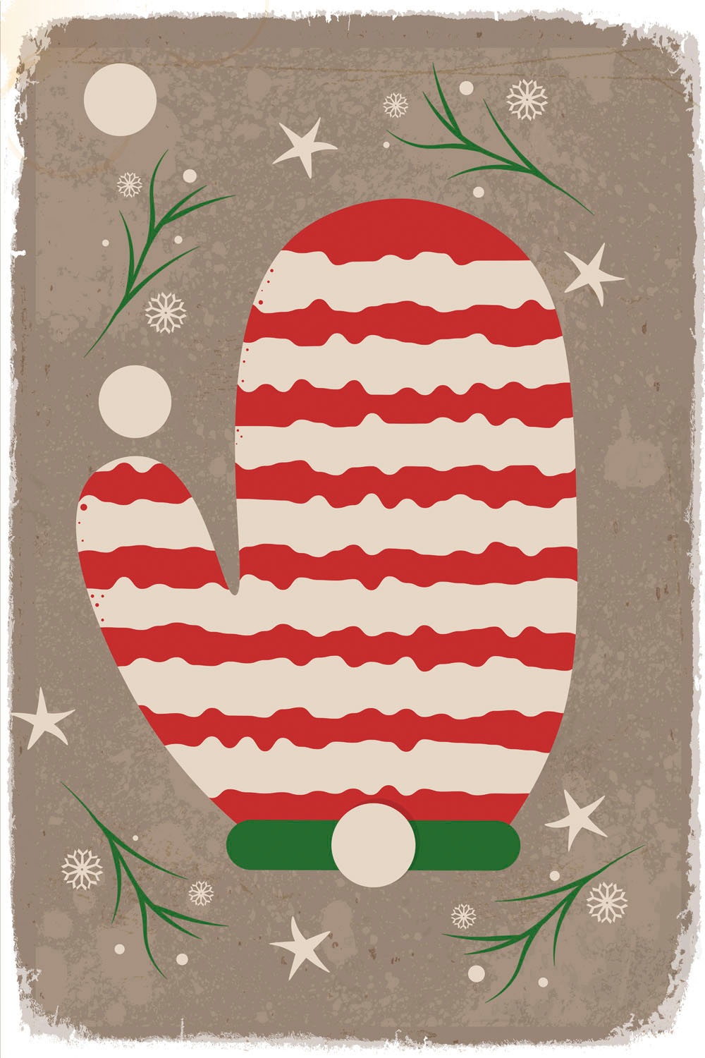 queence Metallbild »Christmas Glove«, (1 St.), Stahlschilder