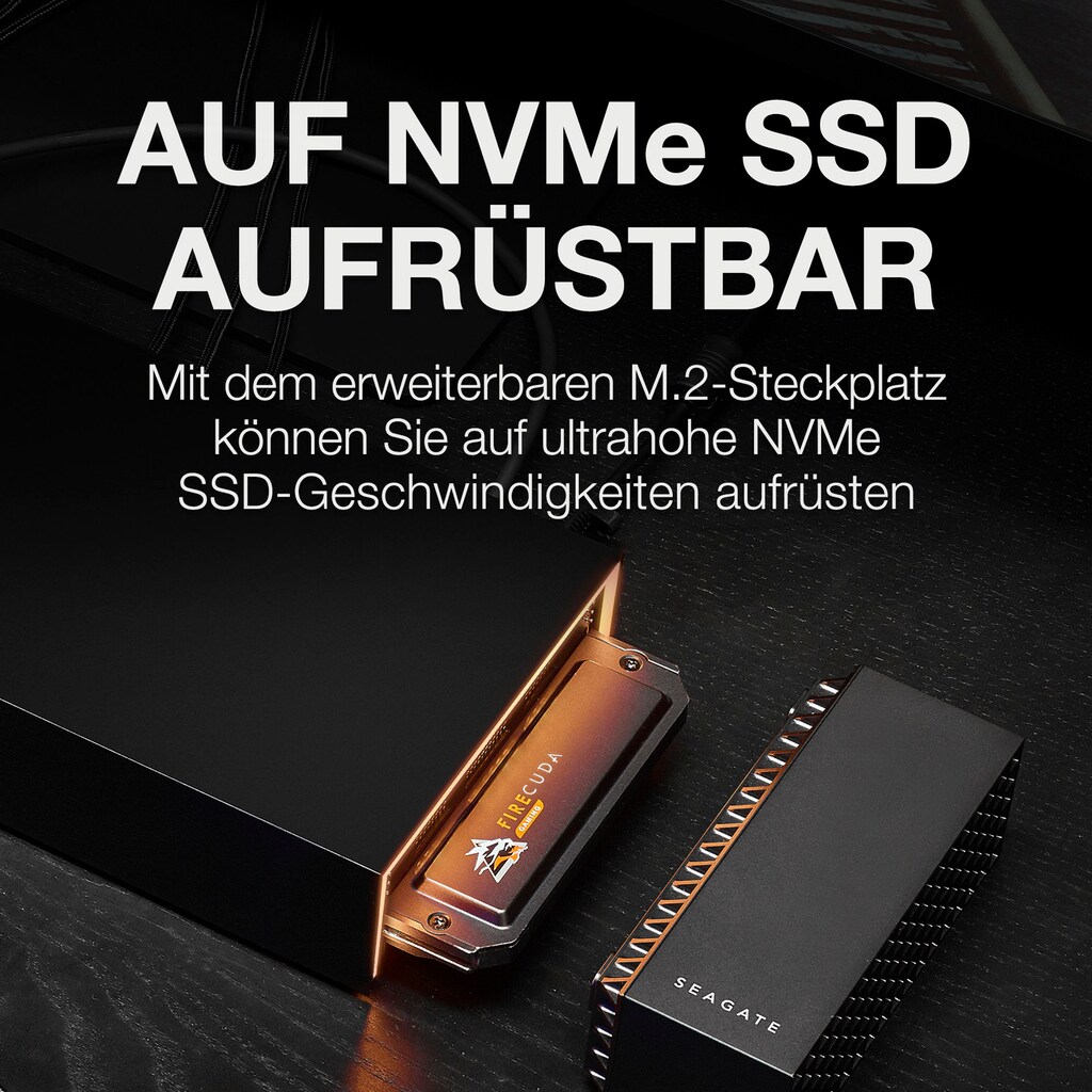 Seagate externe Gaming-SSD »FireCuda Gaming Dock«, Anschluss USB 3.1-Thunderbolt 3-RJ45-Ethernet-Netzwerkanschluss-3,5-mm-Audio-in/Mikrofon-Port-3,5-mm-Audio-out-Port