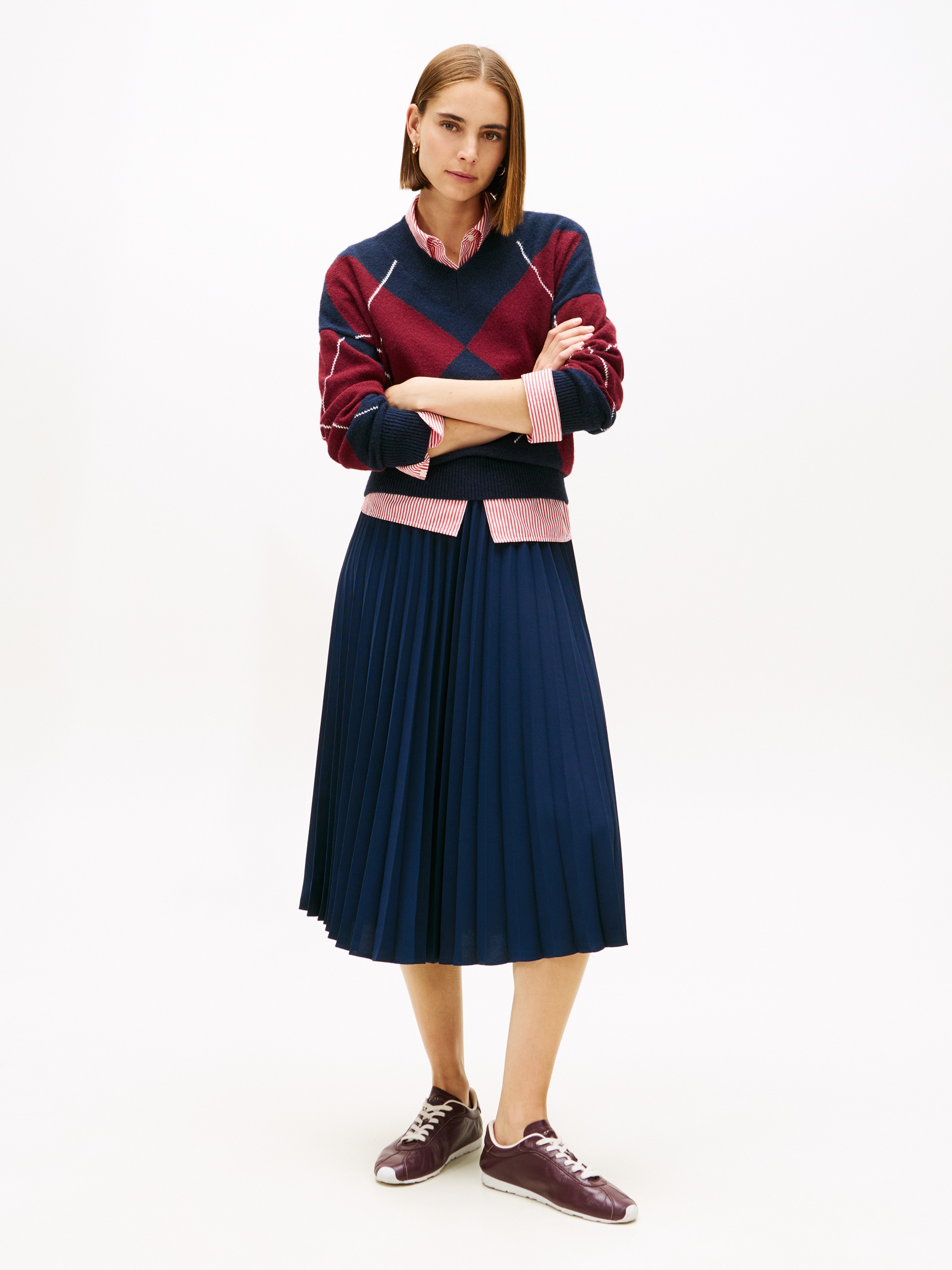 Tommy Hilfiger Plisseerock »FLUID PLEATED PULL ON MIDI SKIRT« günstig online kaufen