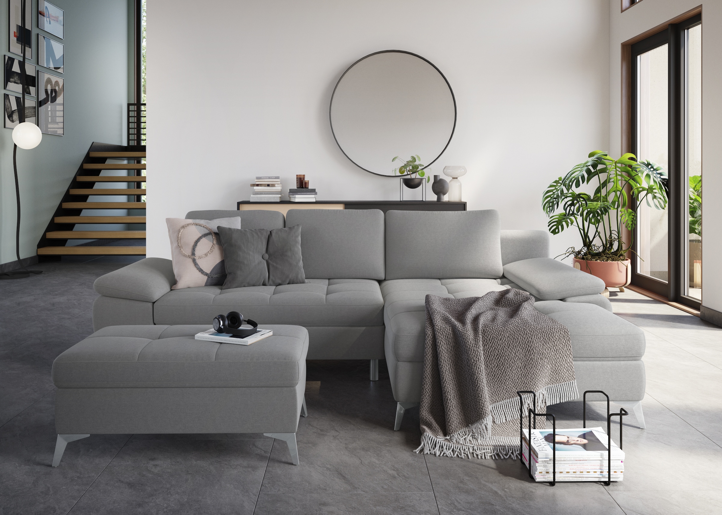 sit&more Ecksofa »Latigo L-Form«, mit Recamiere, wahlweise mit Bettfunktion und Bettkasten