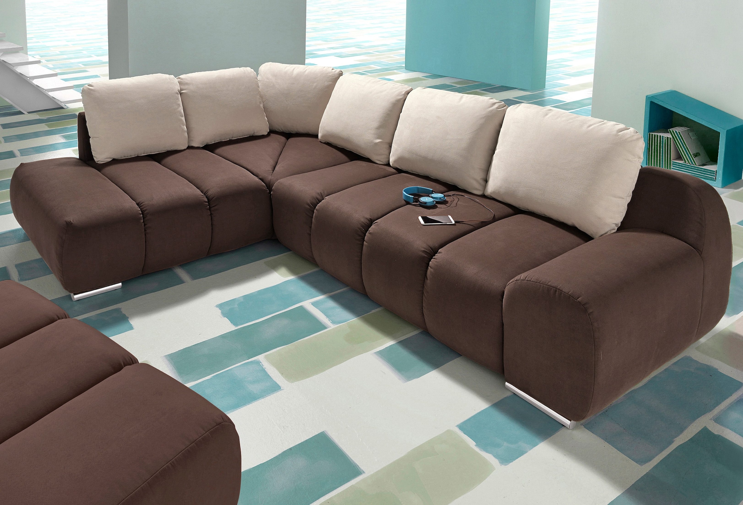 Home affaire Ecksofa »Bono L-Form« mit Ottomane, wahlweise mit Bettfunktion günstig online kaufen