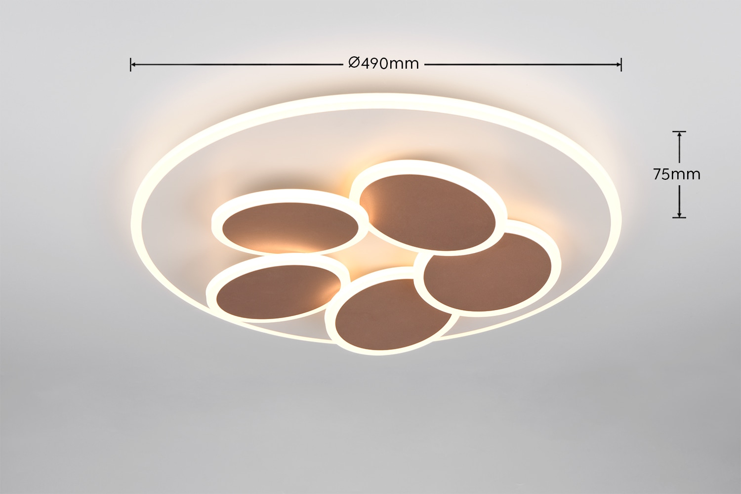 TRIO Leuchten LED Deckenleuchte »MANDALA, LED Deckenlampe mit Fernbedienung, dimmbar CCT Nachtlicht«, 1 flammig, Leuchtmittel LED-Board | LED fest integriert, Memory- und Timerfunktion 4200 Lumen warm- bis kaltweiß 2700-6500K 35W