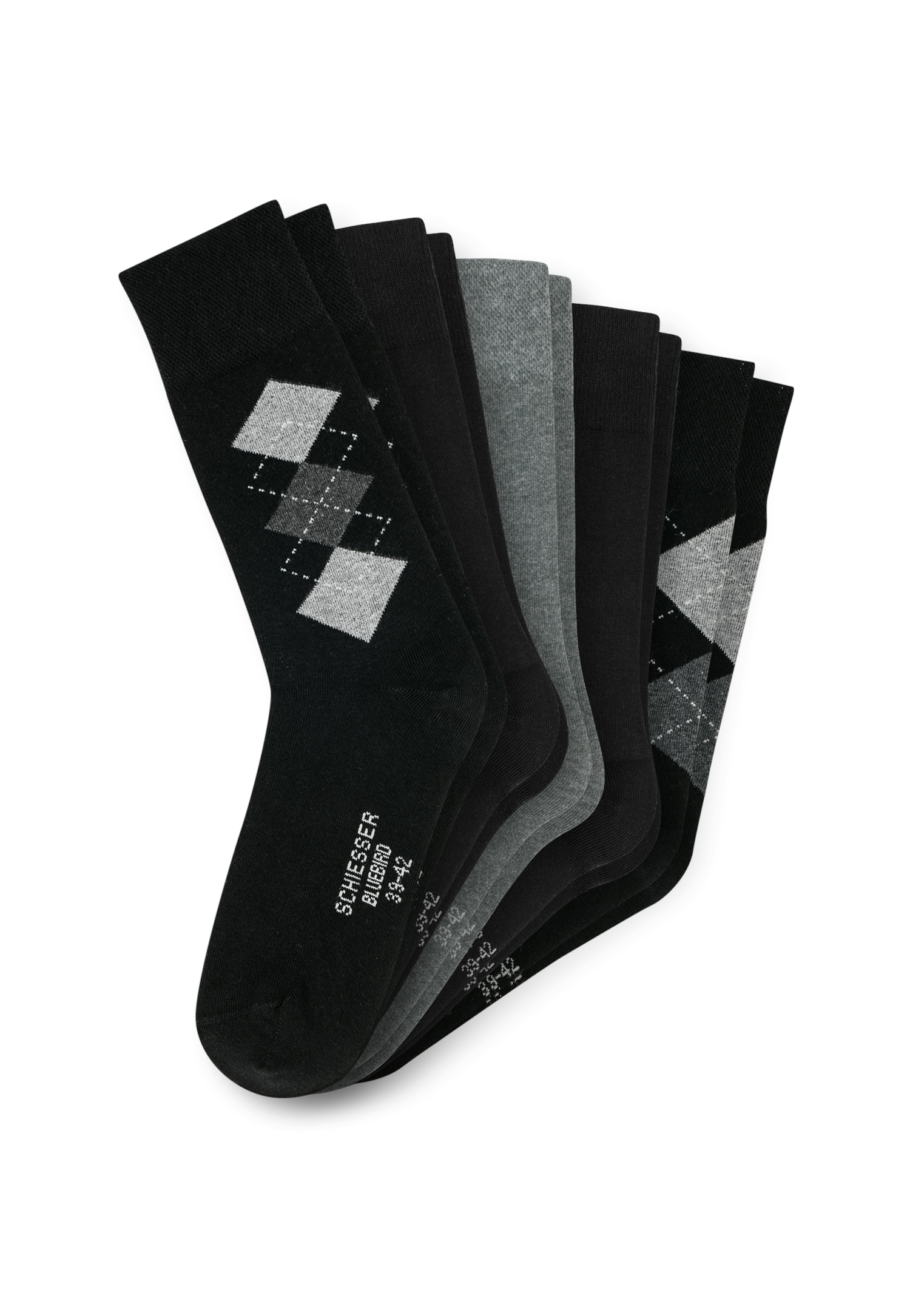Schiesser Socken »Bluebird« 5 Paar tlg. druckfreier Bund, Fersen und Zehen handgekettelt, Cotton-Mix