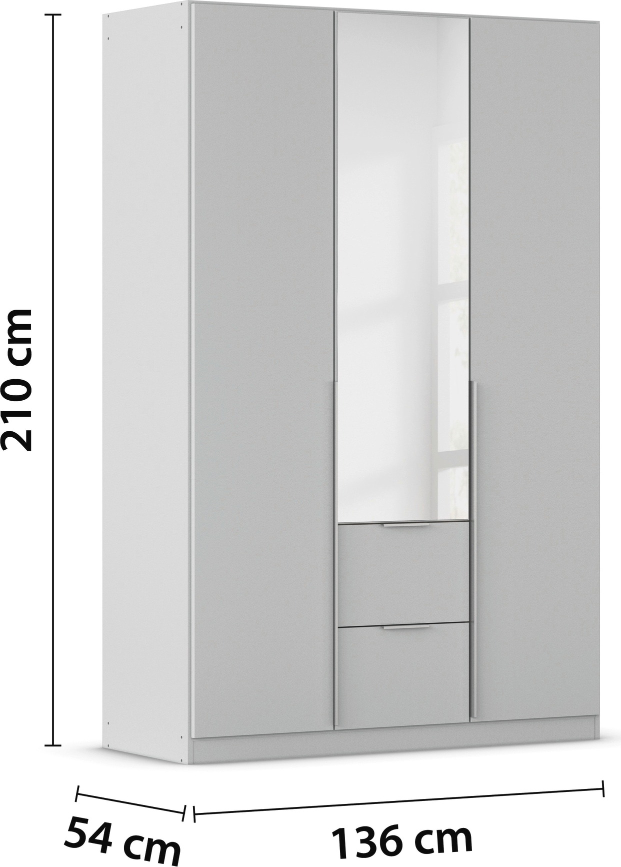 rauch Drehtürenschrank »Kleiderschrank Schrank Garderobe AGORDO mit Dekor- oder Hochglanzfront«, (in zwei Griff-Farben mit Dekor- oder Hochglanzfront), mit Außenschubkästen, in 6 Breiten und 2 Höhen MADE IN GERMANY