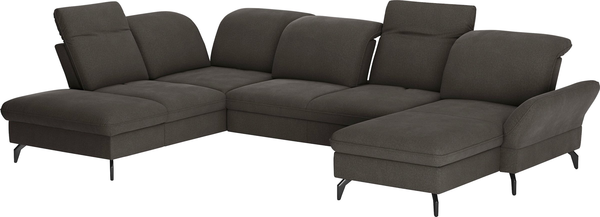 sit&more Wohnlandschaft Leandro U-Form, Wahlweise mit Bett-, Kopfteil - und günstig online kaufen