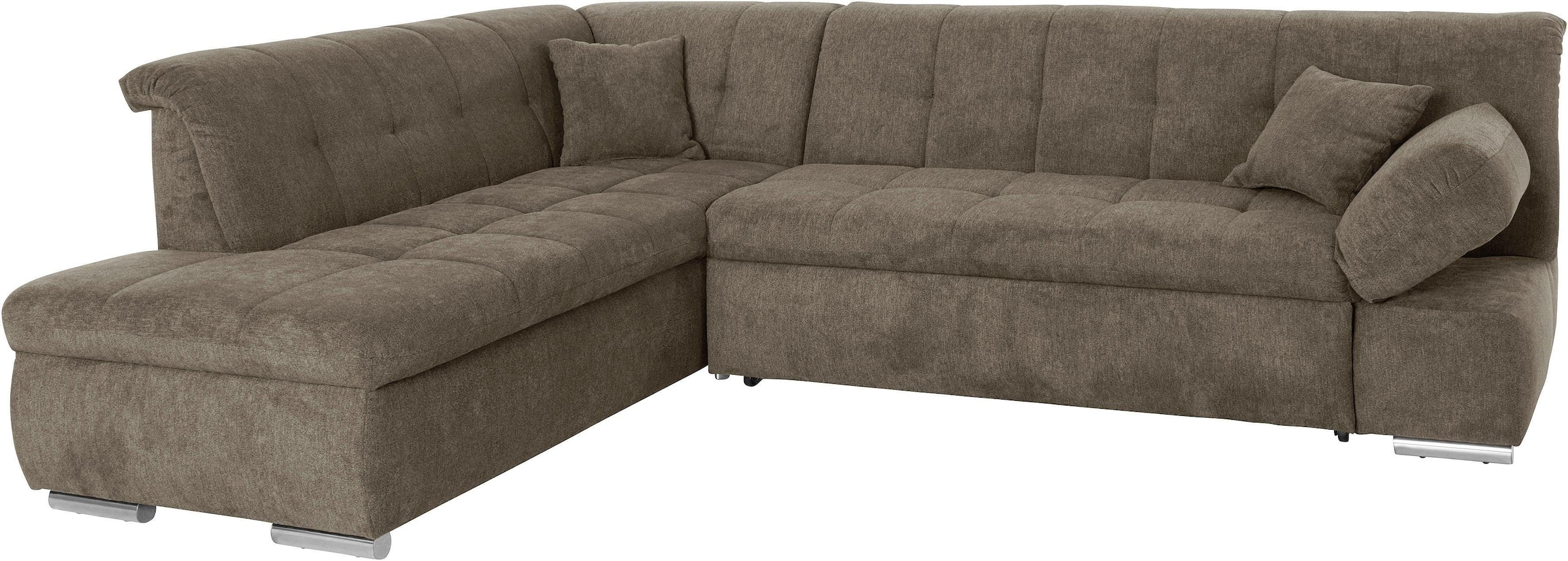 DOMO collection Ecksofa »Mona L-Form«, wahlweise mit Bett- und Armlehnfunktion