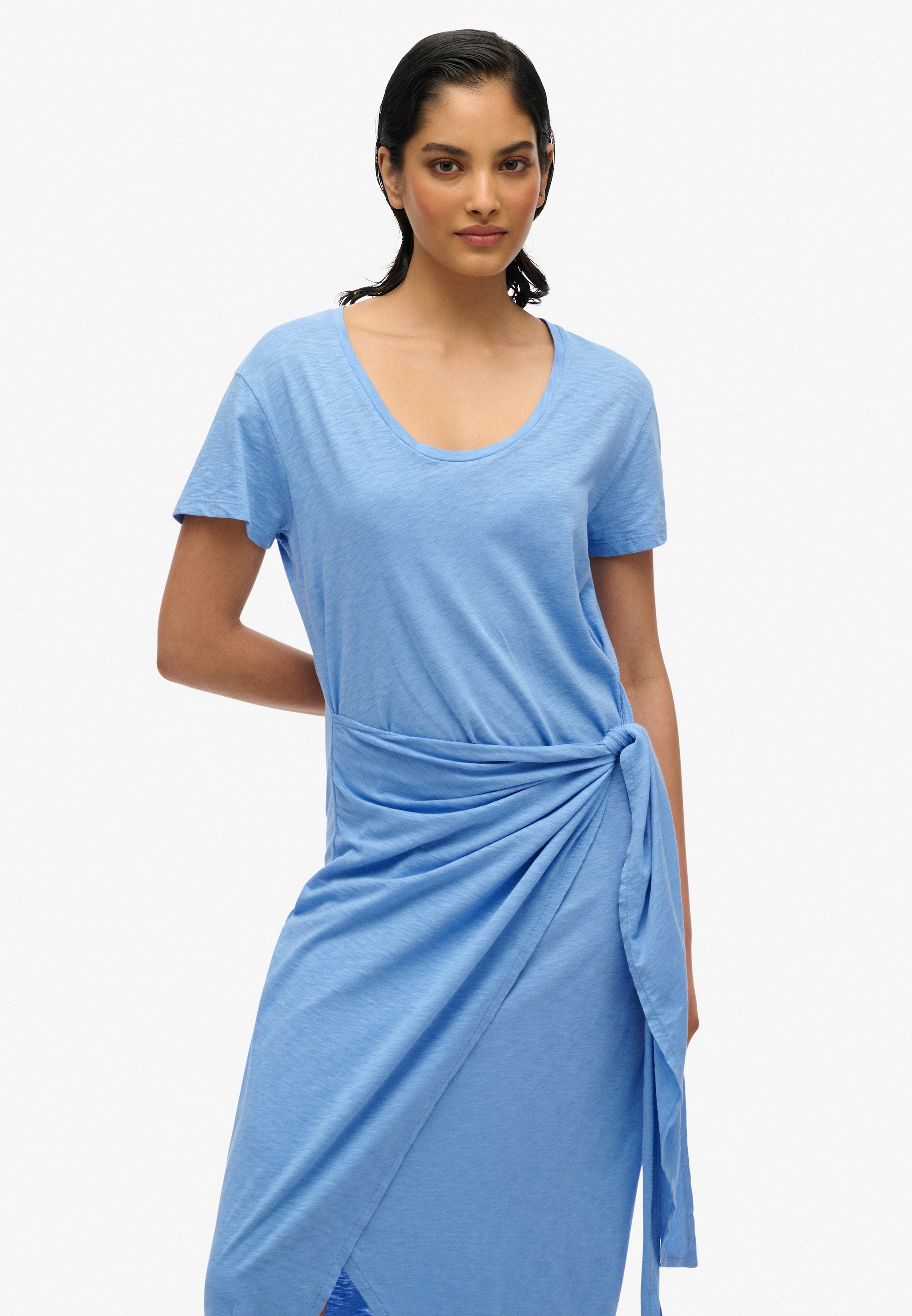Superdry Jerseykleid »SLUB MIDI WRAP DRESS«, Sommerkleid