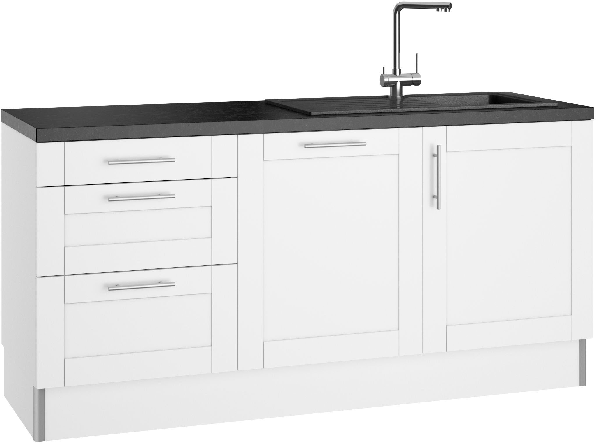 KOCHSTATION Küche »KS-Ahus«, 180 cm breit, wahlw.mit E-Geräten, Soft Close Funktion, MDF Fronten