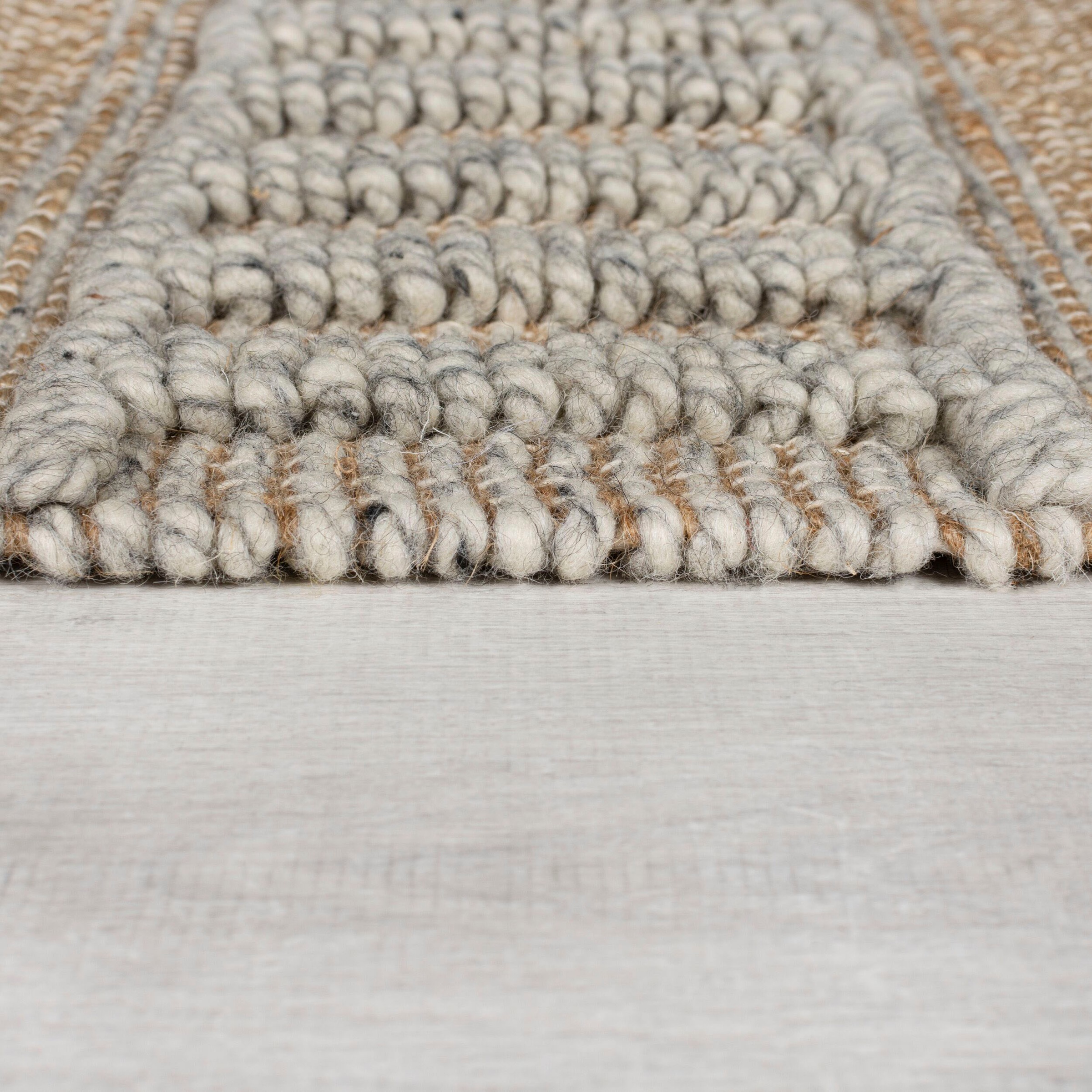 FLAIR RUGS Läufer »Medina«, rechteckig, 12 mm Höhe, Boho-Look, aus Naturfasern wie Wolle & Jute, Teppichläufer