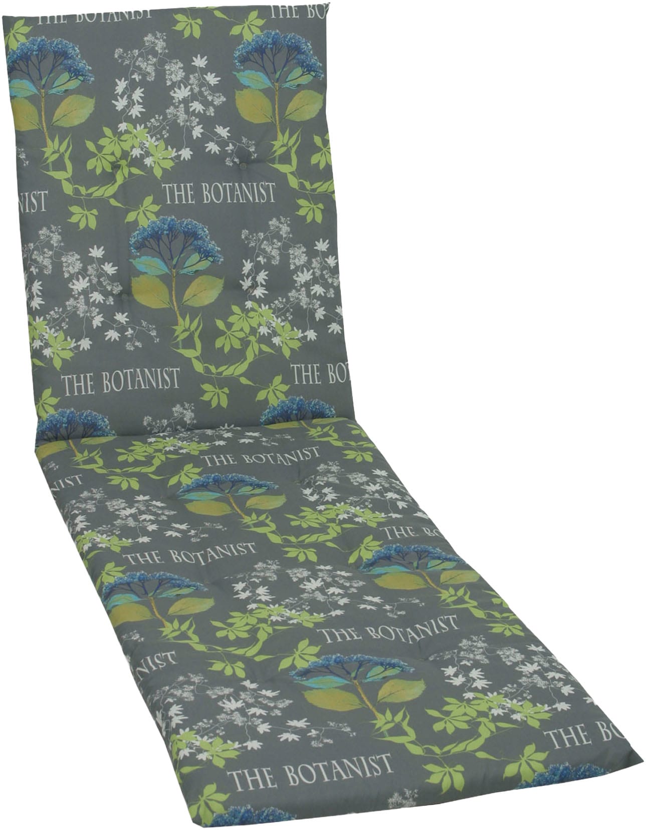 KONIFERA Liegenauflage The Botanist grau - Maße BxLxH ca.: 58 cm x 188 cm x 5 cm