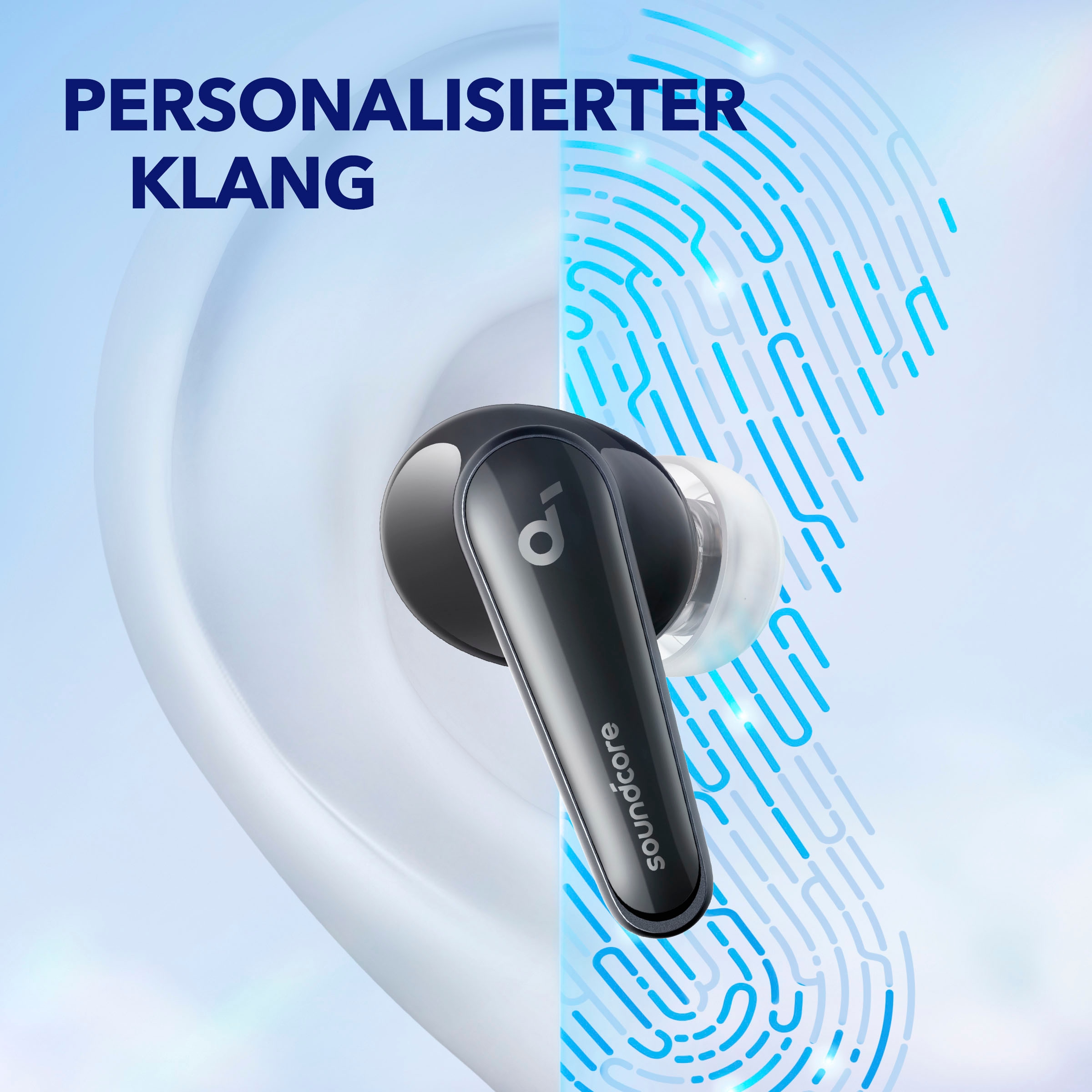 Anker In-Ear-Kopfhörer »Soundcore Liberty 4«, Bluetooth, Active Noise Cancelling (ANC)-Freisprechfunktion-Hi-Res-Multi-Point-Verbindung-Transparenzmodus-kompatibel mit Siri