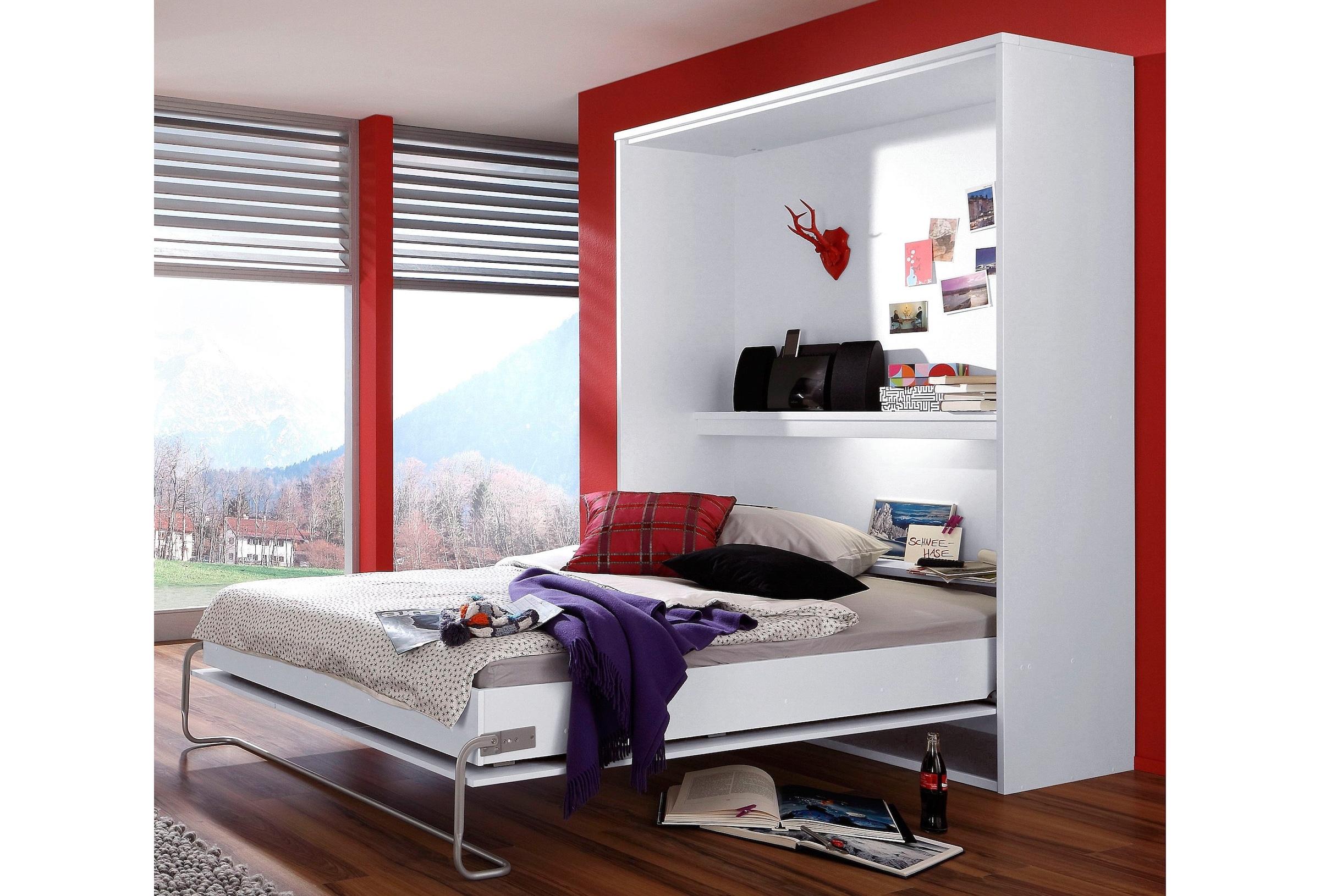 3. Bild von priess Schrankbett »Ancona«, mit Regal und LED-Beleuchtung
