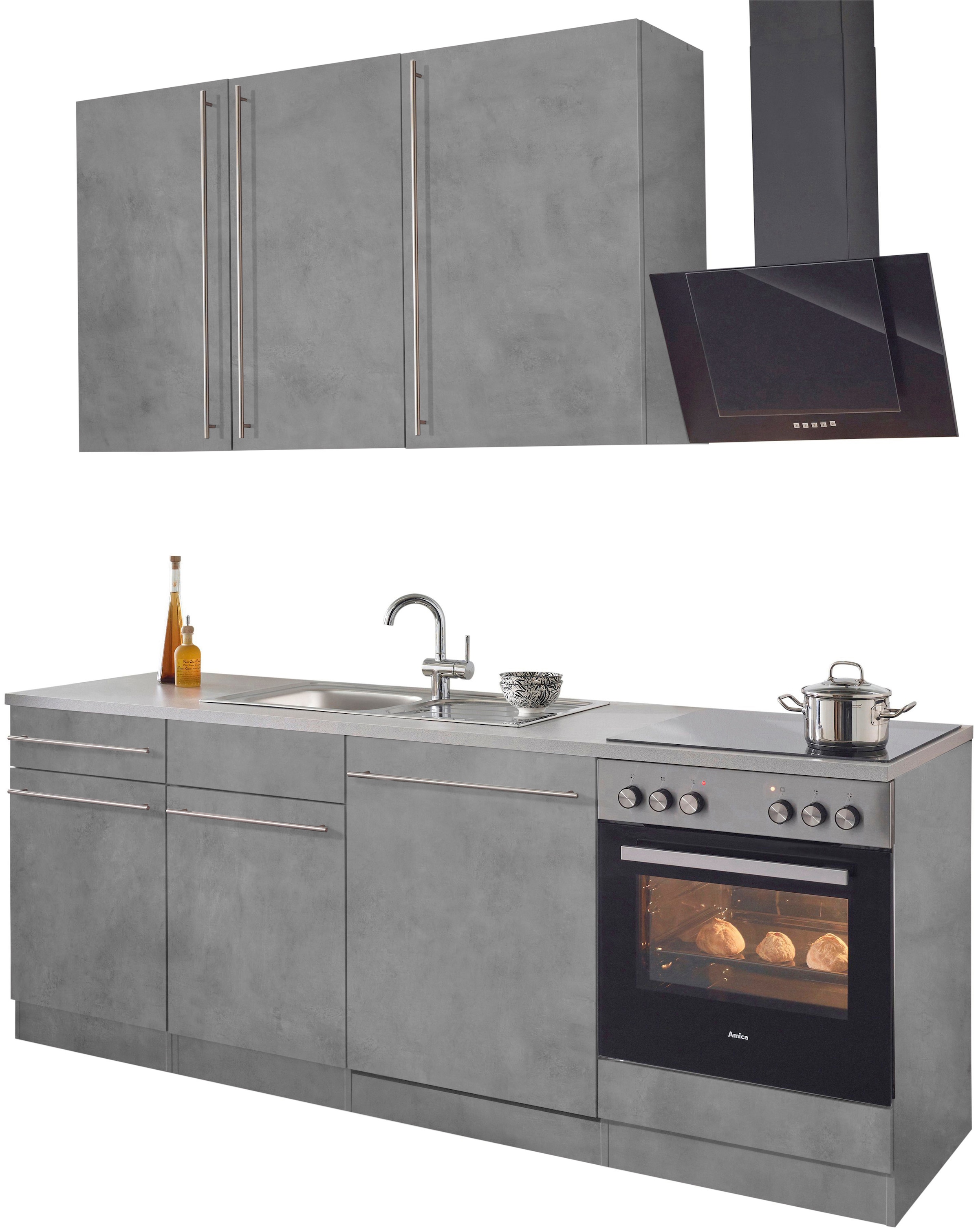 wiho Küchen Küchenzeile Breite E-Geräten, 220 online cm mit bestellen »Chicago«