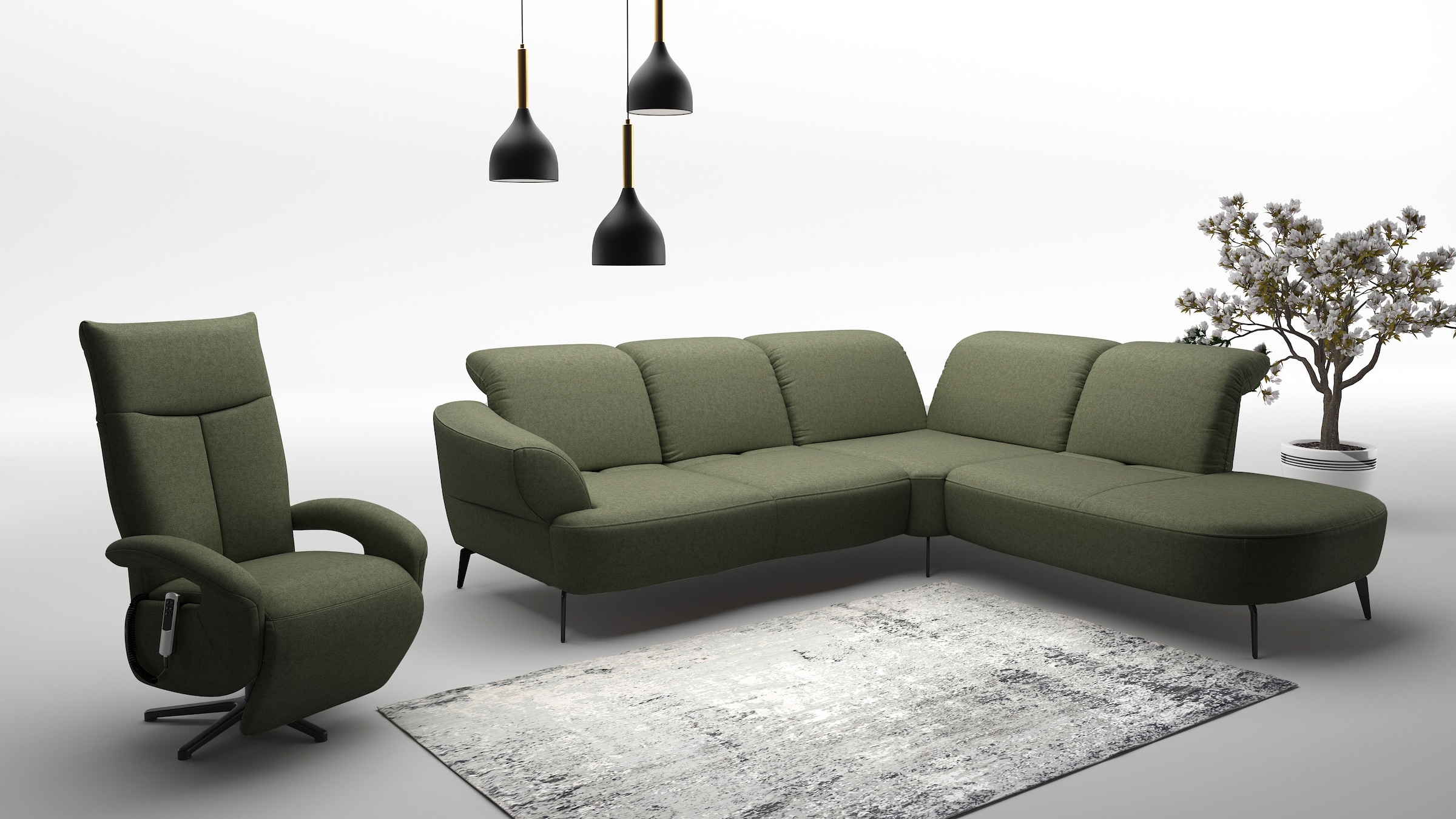 sit&more Ecksofa »Dance, L-Form, inkl. Sitztiefenverstellung« inkl. Click&Seat, optional mit Kopfteilverstellung