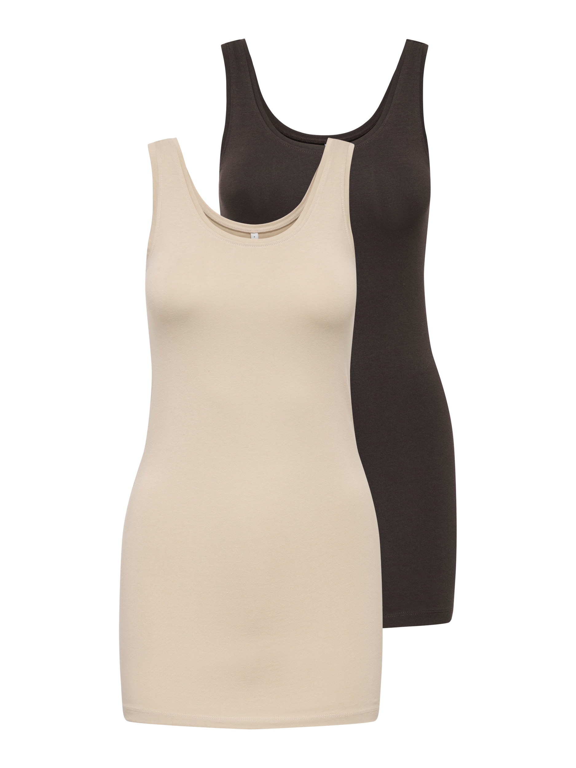 ONLY Tanktop »ONLLIVE LOVE NEW LONG TT 2PACK NOOS«, (Packung, 2 tlg., 2er-Pack)