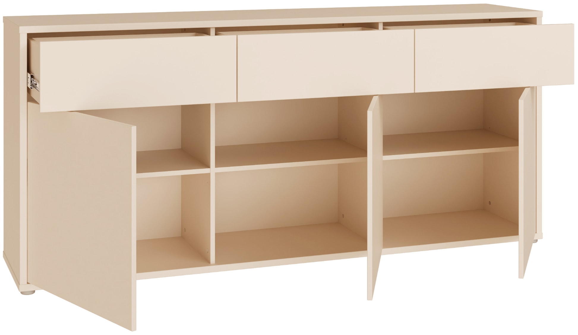 FORTE Sideboard »Alice Springs, Sideboard, Breite 184,2 cm, viel Stauraum« Schubkästen mit Vollauszug, Push to open, grifflos