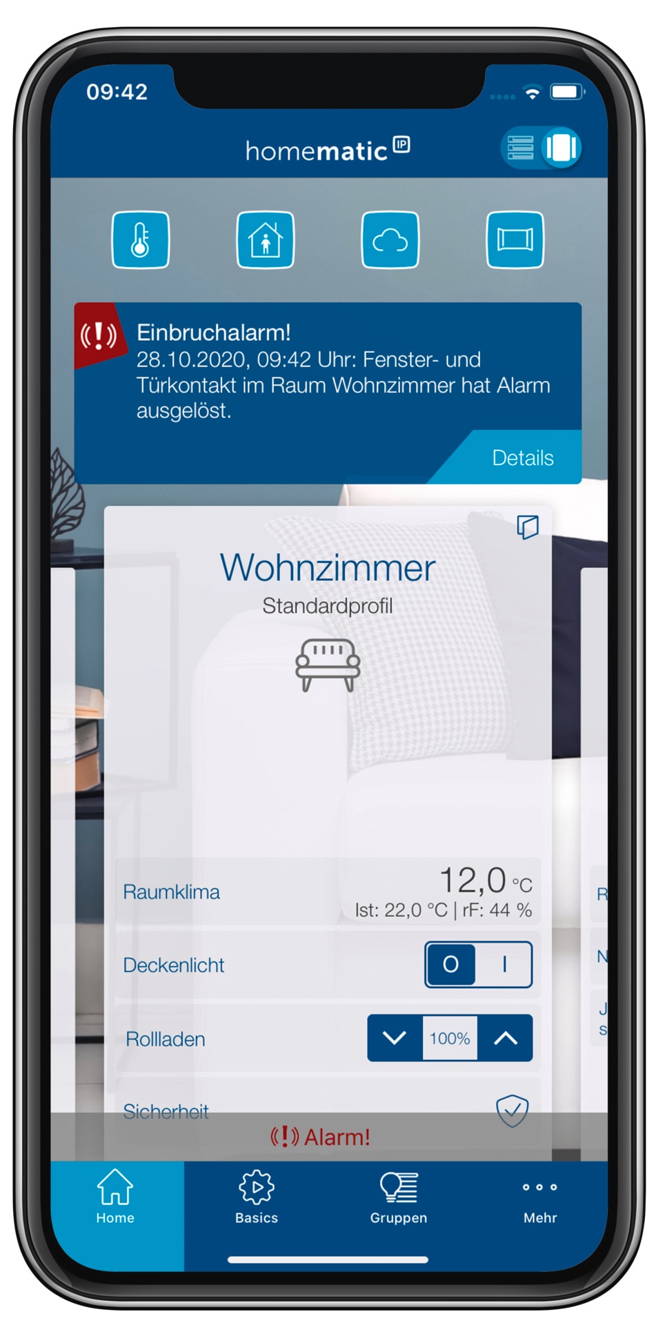 Homematic IP Smart-Home-Zubehör »Fenster- und Türkontakt - optisch (V2)«