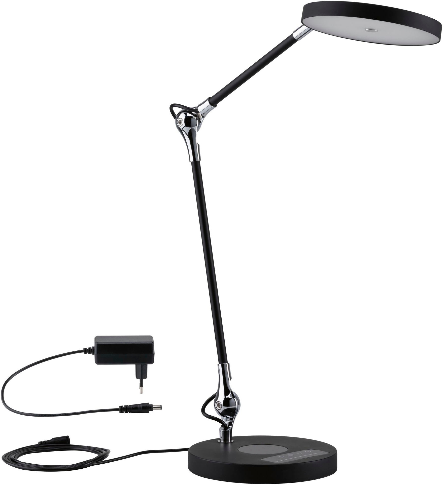 Paulmann LED Schreibtischlampe »Numis 11W schwarz QI tuneablewhite dimmbar«, 1 flammig-flammig, Kabellänge 1,50m