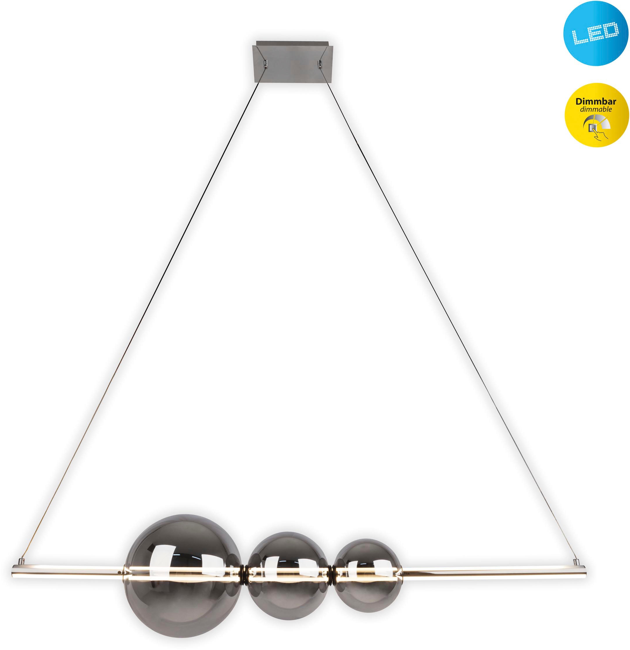 näve LED Pendelleuchte »NOVA« LED-Modul 1 Stk. Warmweiß Dimmbar günstig online kaufen