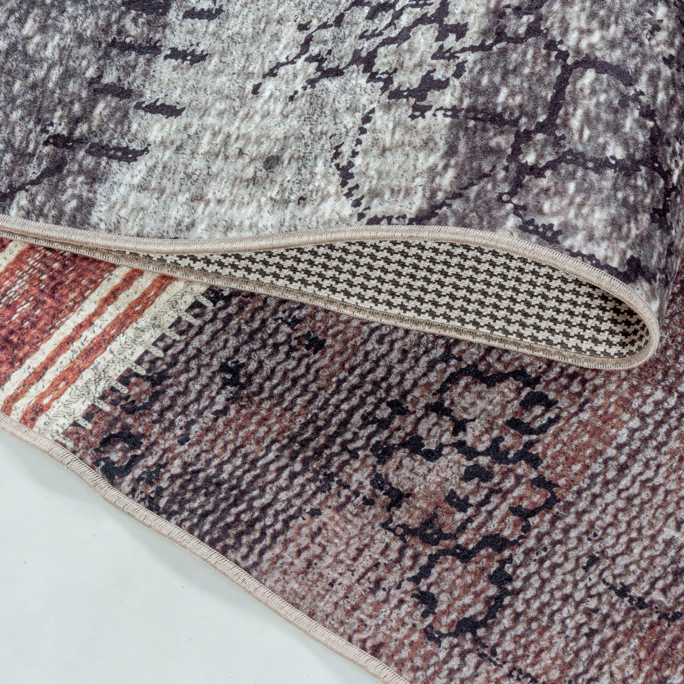 Ayyildiz Teppiche Teppich »FIESTA 4302«, rechteckig, 6 mm Höhe, Läufer, pflegeleichter Kurflorteppich, moderne Patchwork, Optik