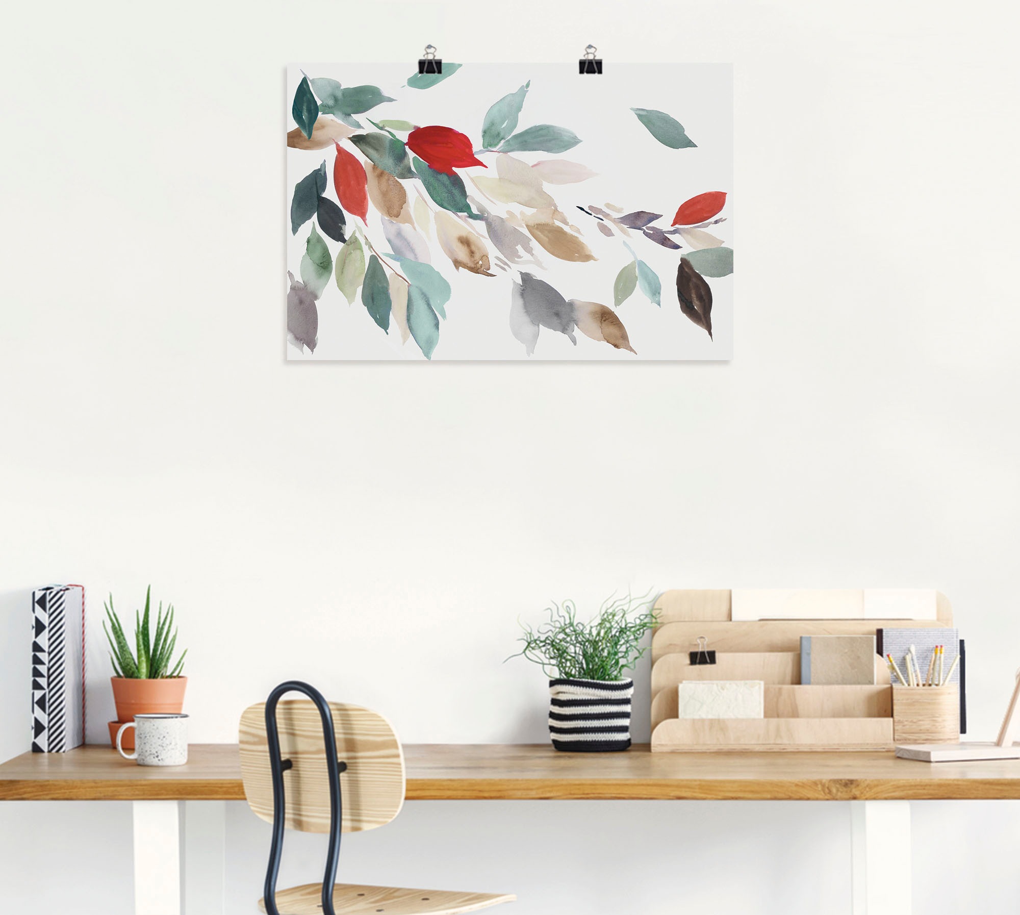 Artland Wandbild »Herbstfarbene Blätter III«, Blätterbilder, (1 St.), als L günstig online kaufen
