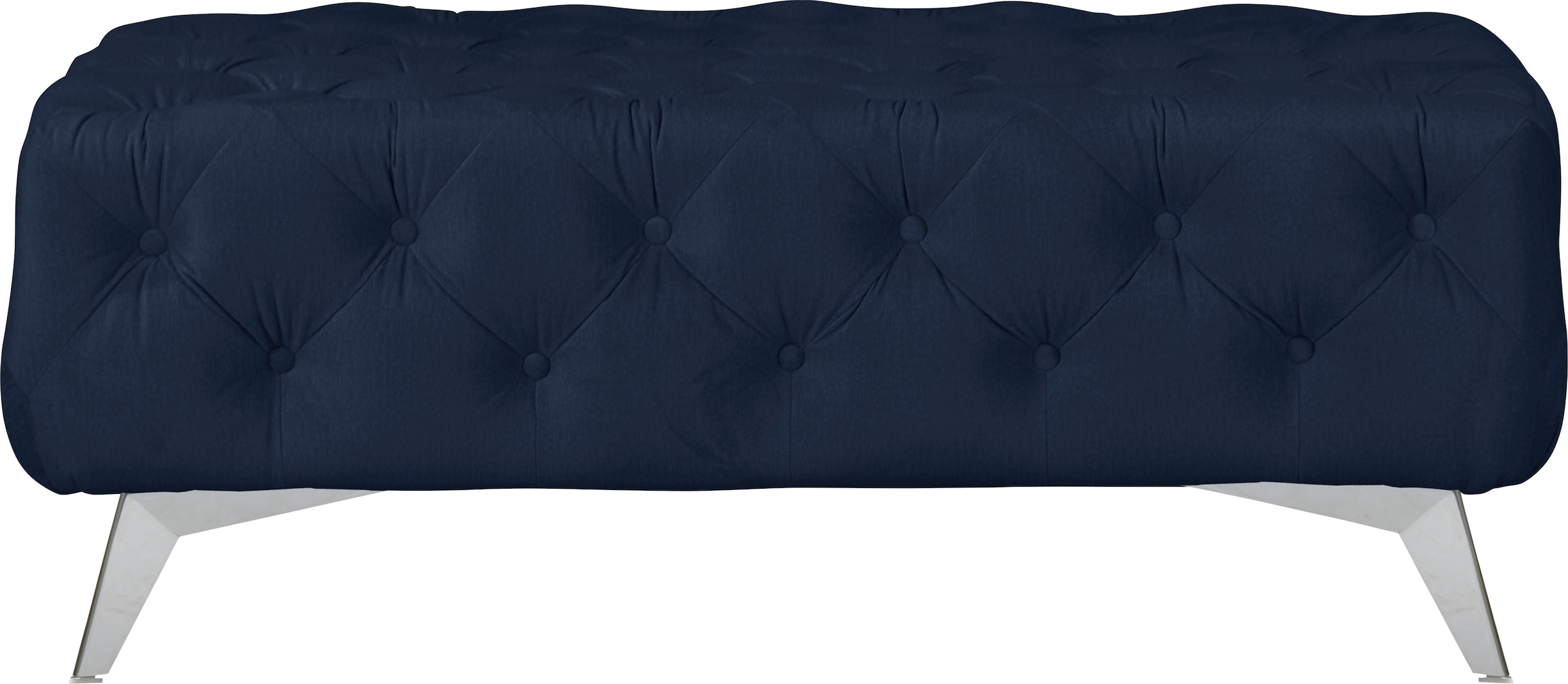 Leonique Polsterhocker »Amaury«, Chesterfield-Optik, Breite 120cm, Fußfarbe günstig online kaufen