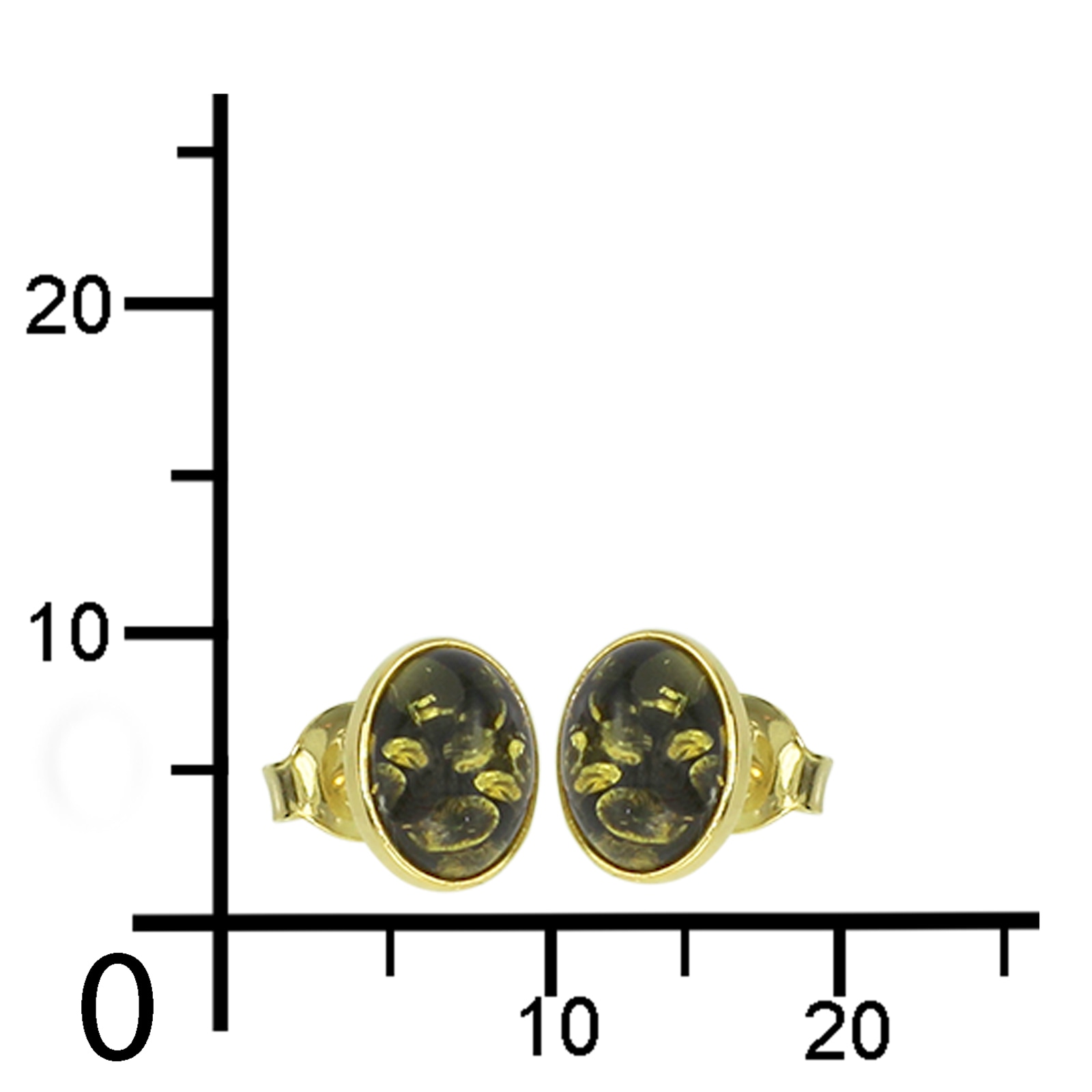 OSTSEE-SCHMUCK Paar Ohrstecker »Ostsee-Schmuck Ohrstecker Classic 8 x 6 mm«