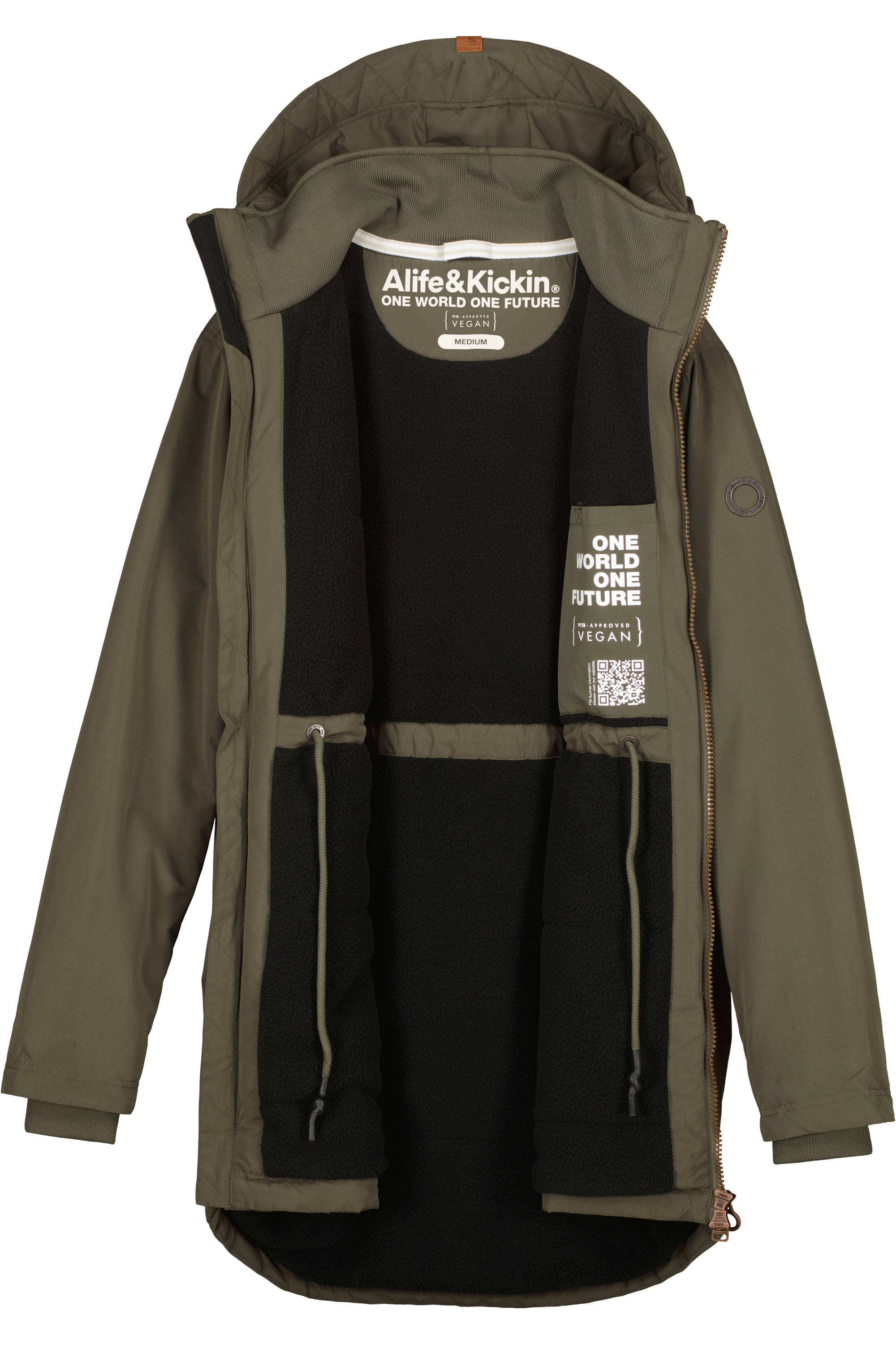 Alife & Kickin Winterjacke »Herren RonAK A«, Warm gefütterte Jacke mit großer Kapuze mit weichem Innenfutter