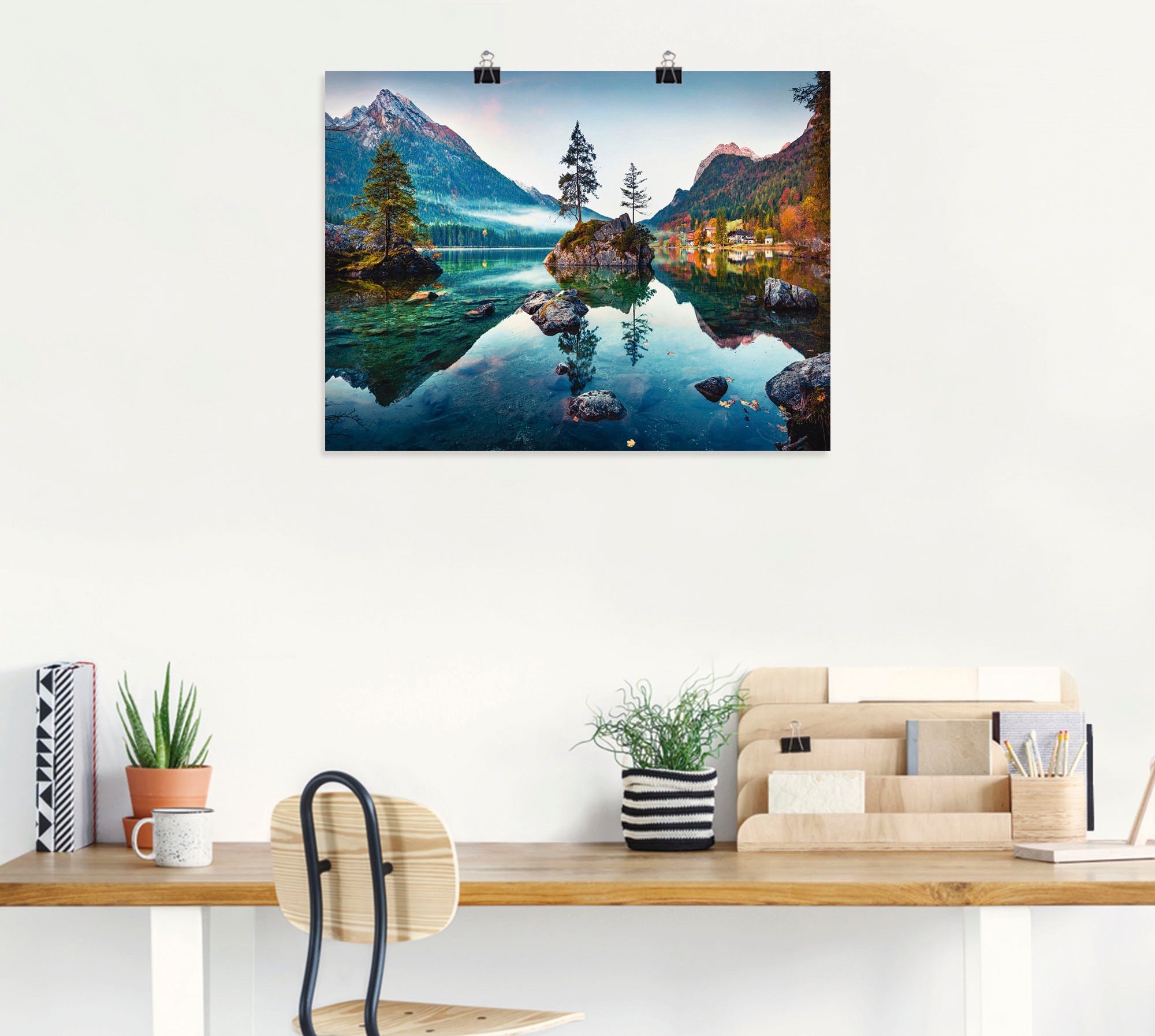 Artland Wandbild »Herbstszene des Hintersee vor Alpen« Seebilder 1 Stk. tlg günstig online kaufen