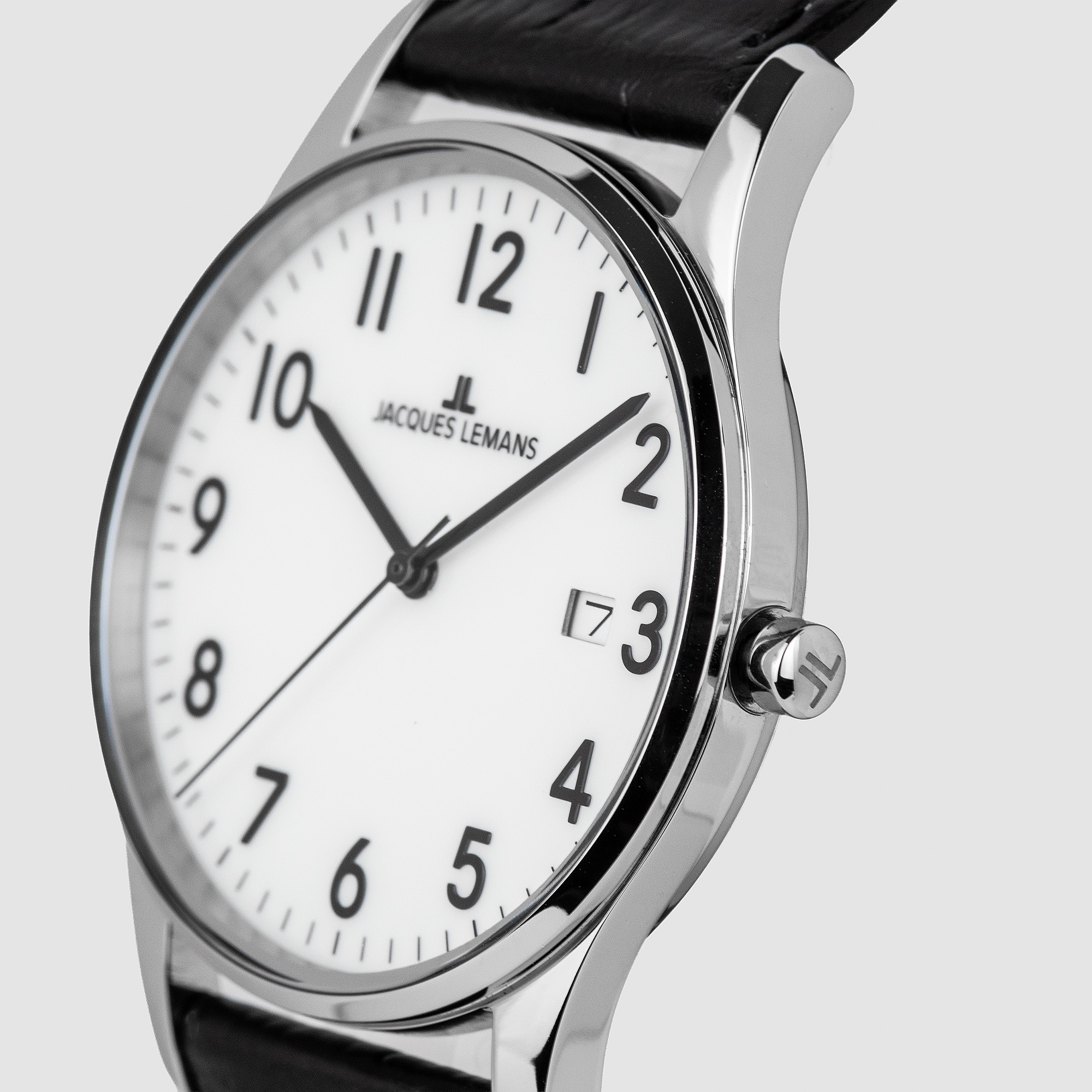 Jacques Lemans Quarzuhr »London« Armbanduhr, Damenuhr, Lederarmband, analog, Tag