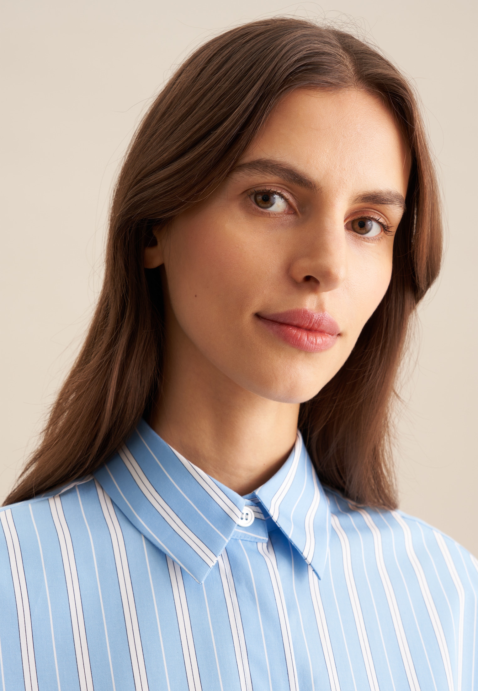 seidensticker Hemdbluse »Schwarze Rose« 1/1 Kragen Streifen