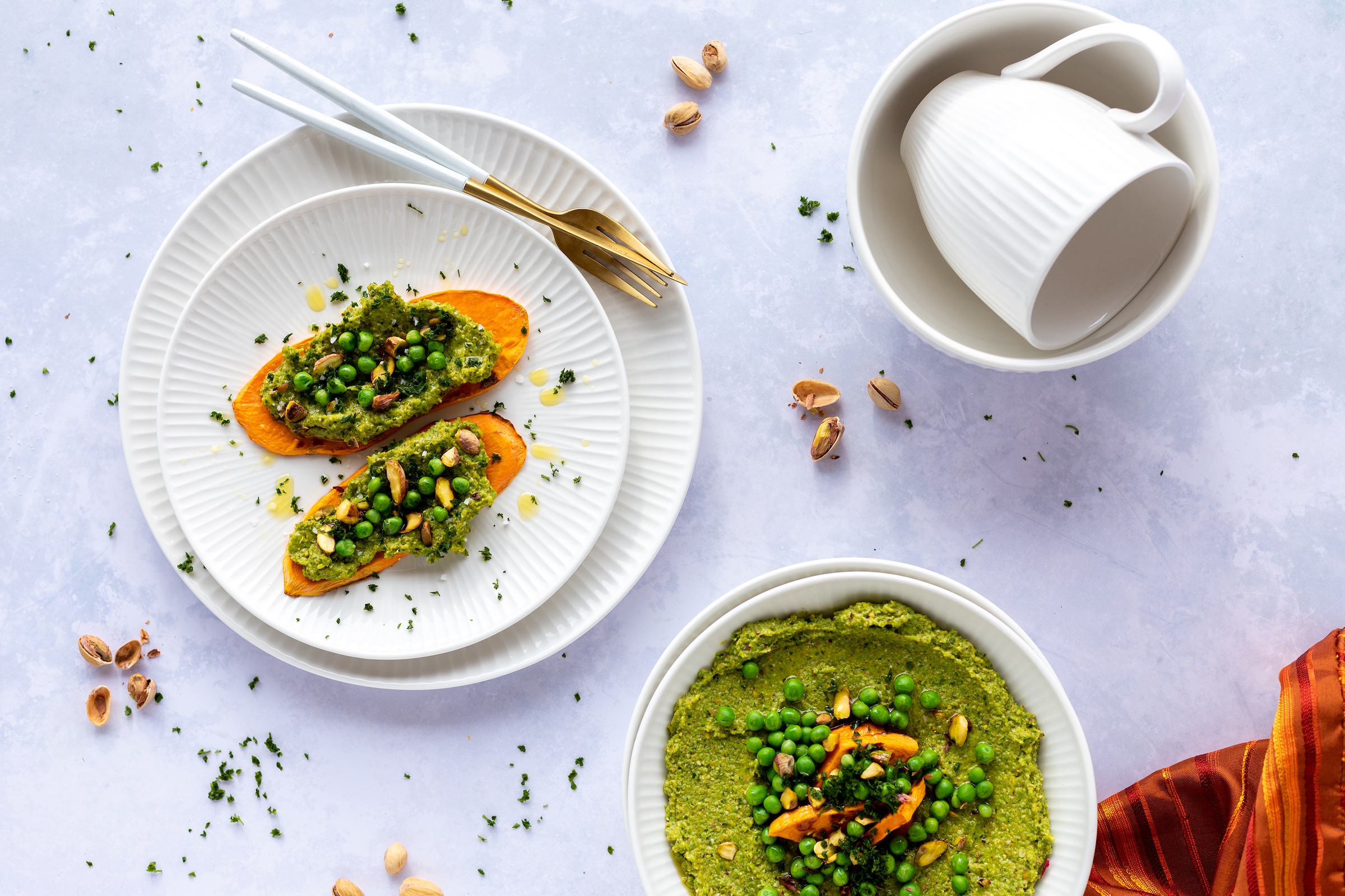 MÄSER Frühstücks-Geschirrset »Service, Dalia  (Teller, Schale, Kaffeebecher)« Vintage Look, 18 Teile, für 6 Personen