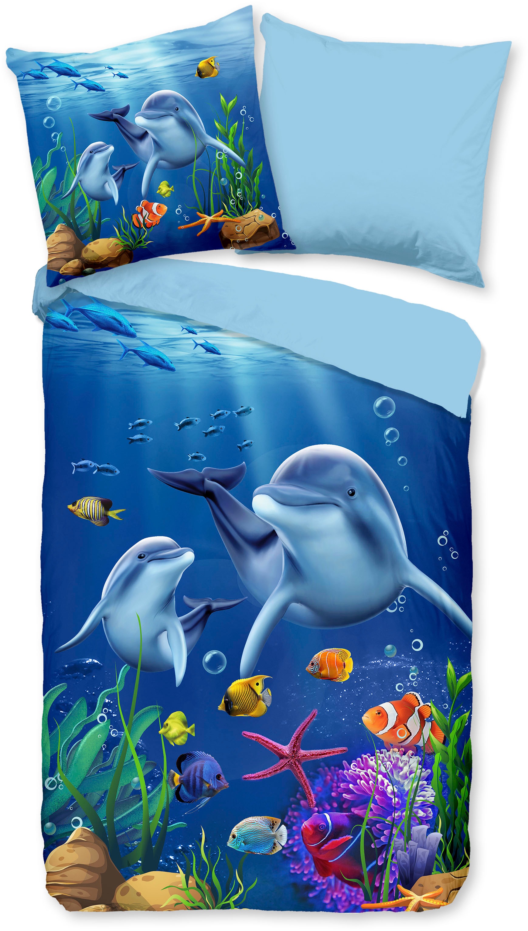 PURE luxury collection Kinderbettwäsche »Mare«, Mikrofaser, 135x200, Pflege günstig online kaufen