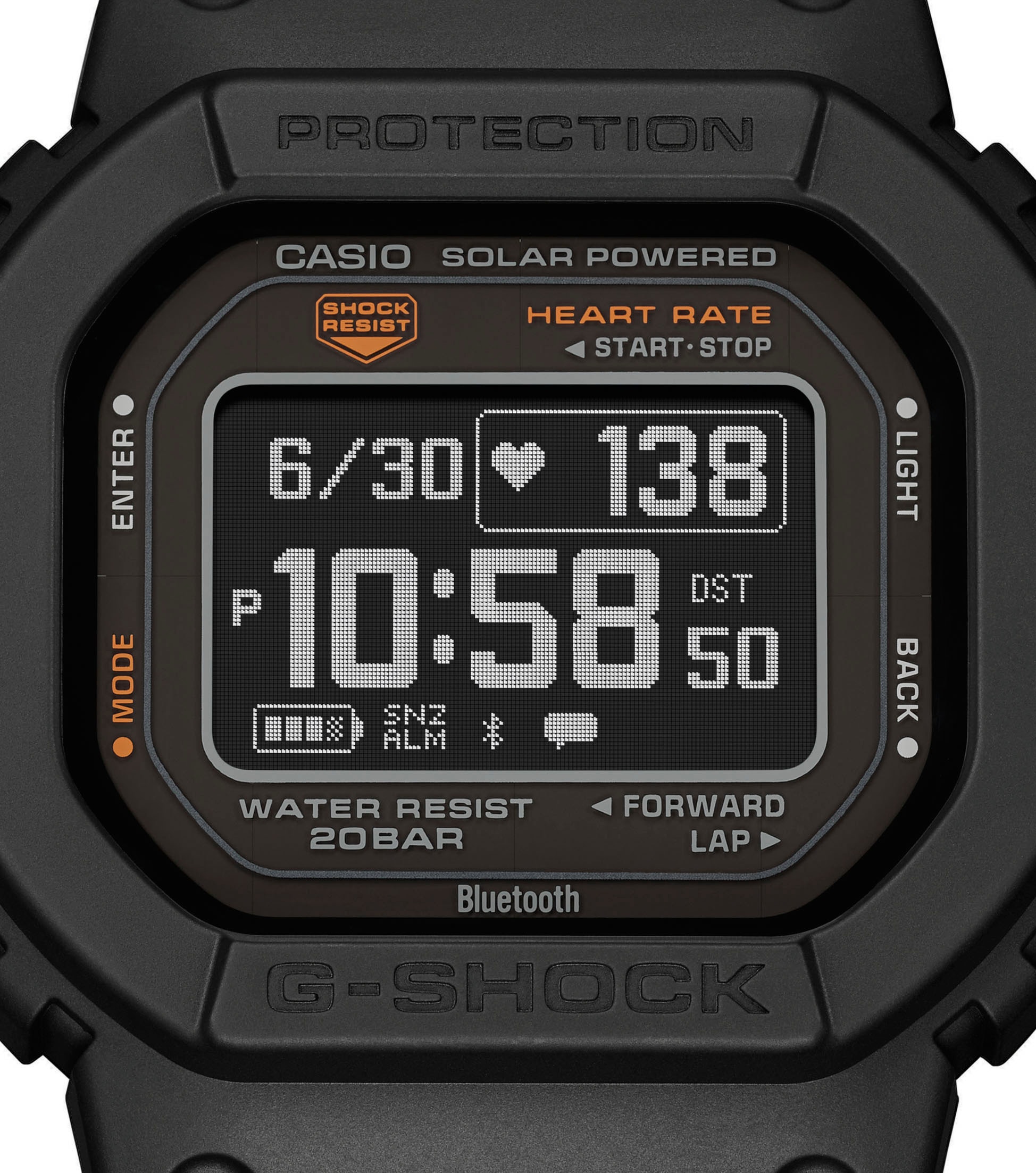CASIO G-SHOCK Smartwatch, Solaruhr, Armbanduhr, Herrenuhr, Stoppfunktion,Herzfrequenzmesser)