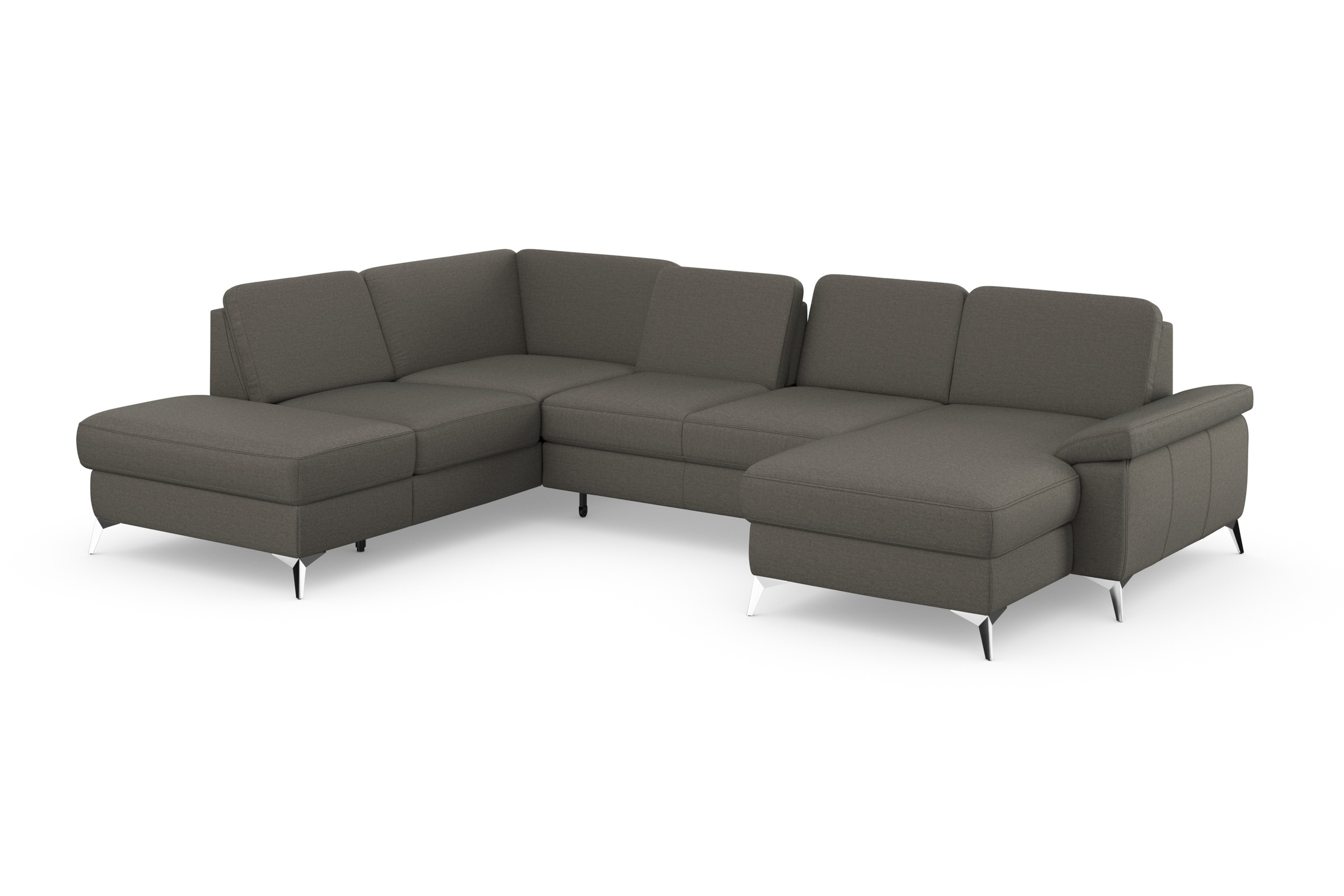 sit&more Wohnlandschaft »Padua U-Form«, inklusive Sitztiefenverstellung, Armteilfunktion und Federkern
