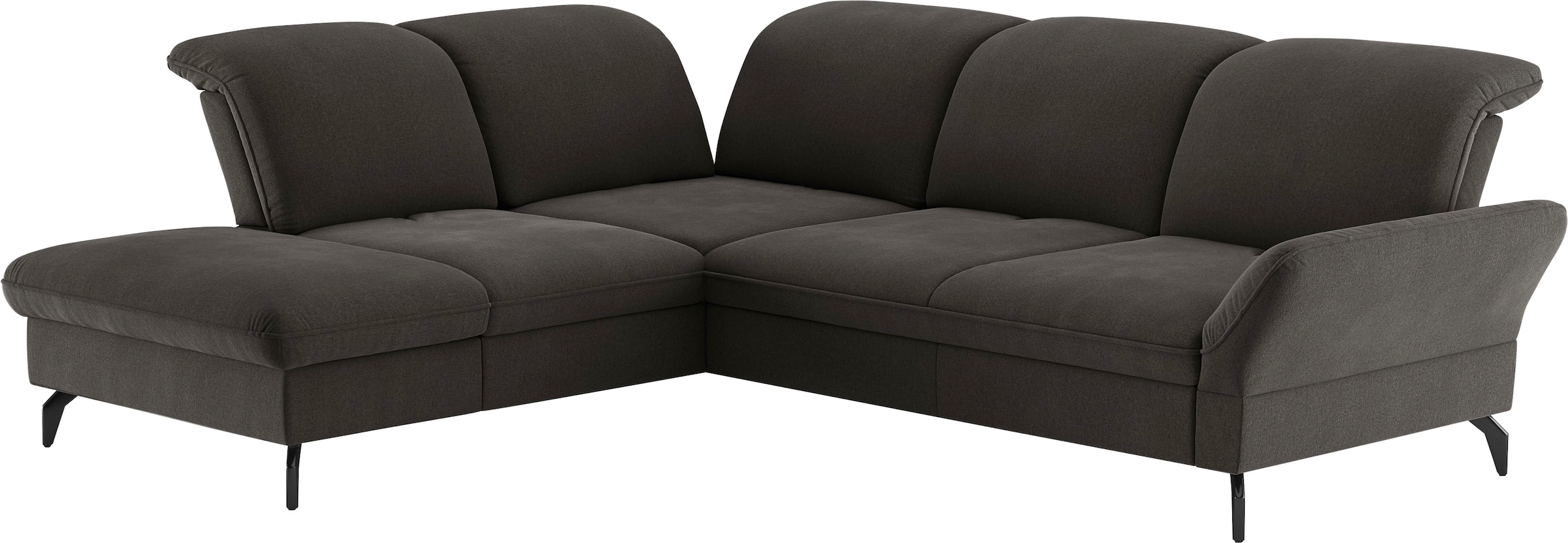 sit&more Ecksofa »Leandro L-Form«, Wahlweise mit Bett-, Kopfteil - und Armlehnfunktion, sowie Stauraum