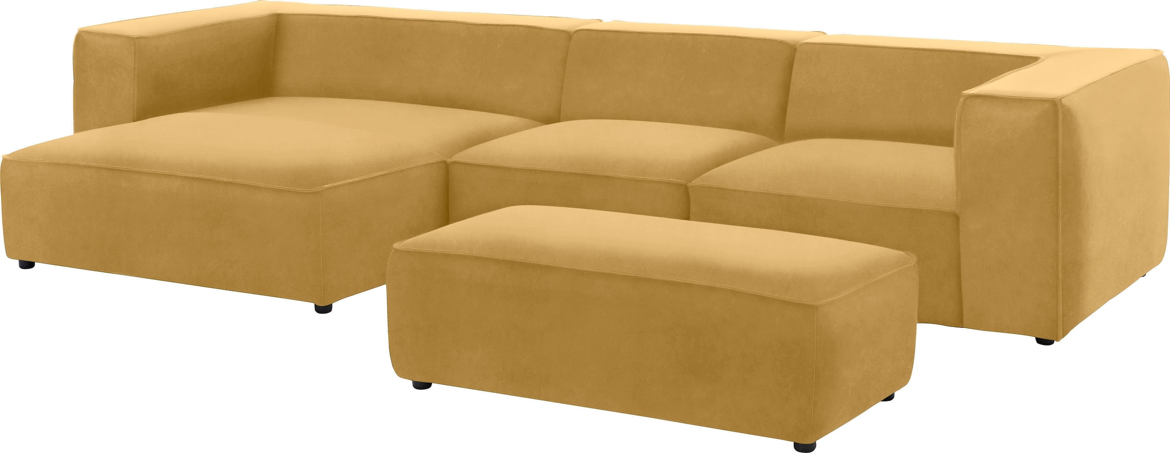 W.SCHILLIG Ecksofa »around-the-block«, mit eleganter Biese, mit Federkern, Breite 341 cm