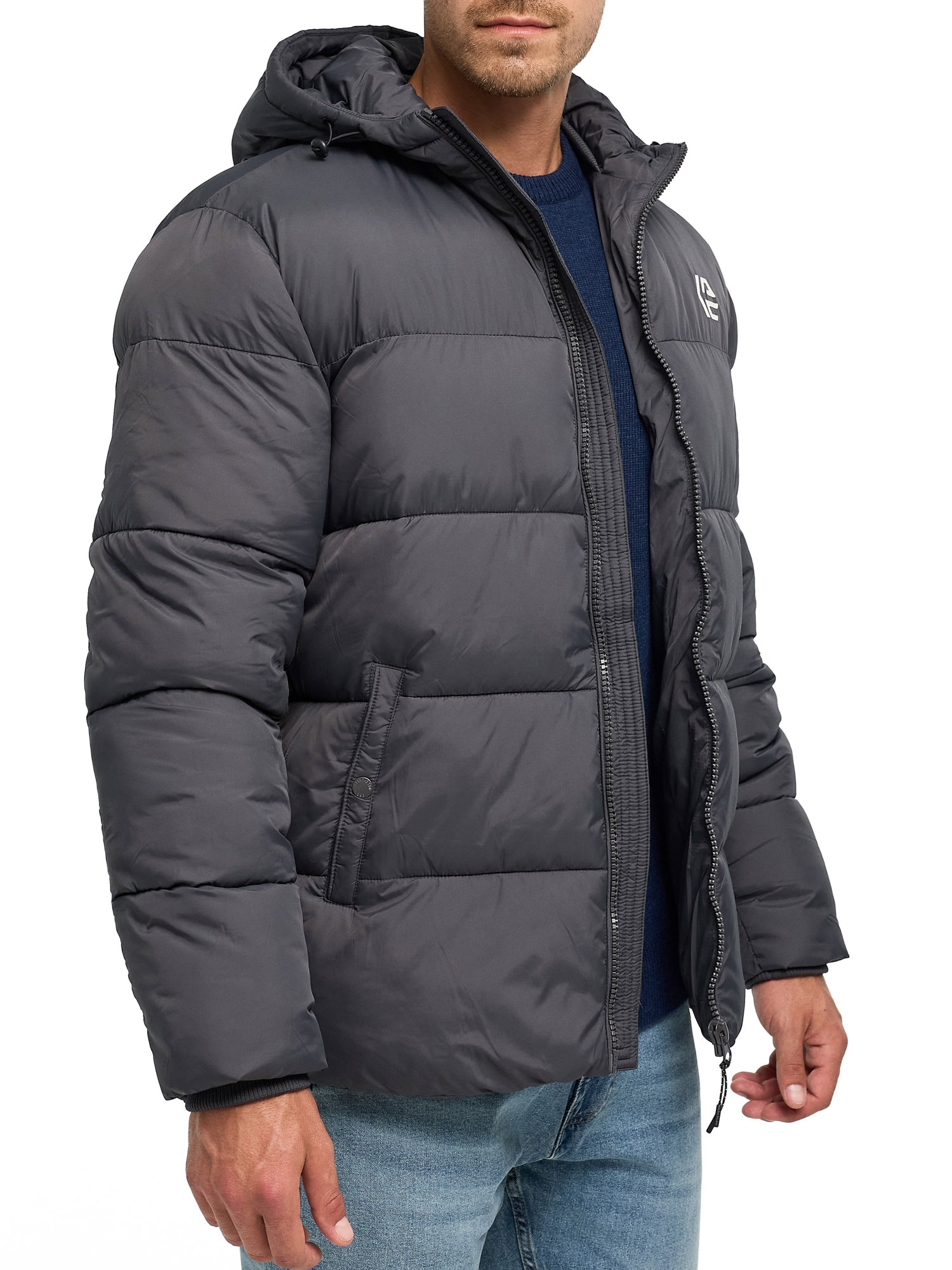 Indicode Steppjacke »INAlanin Solid« mit Kapuze Kunstfaser, mit Steppung
