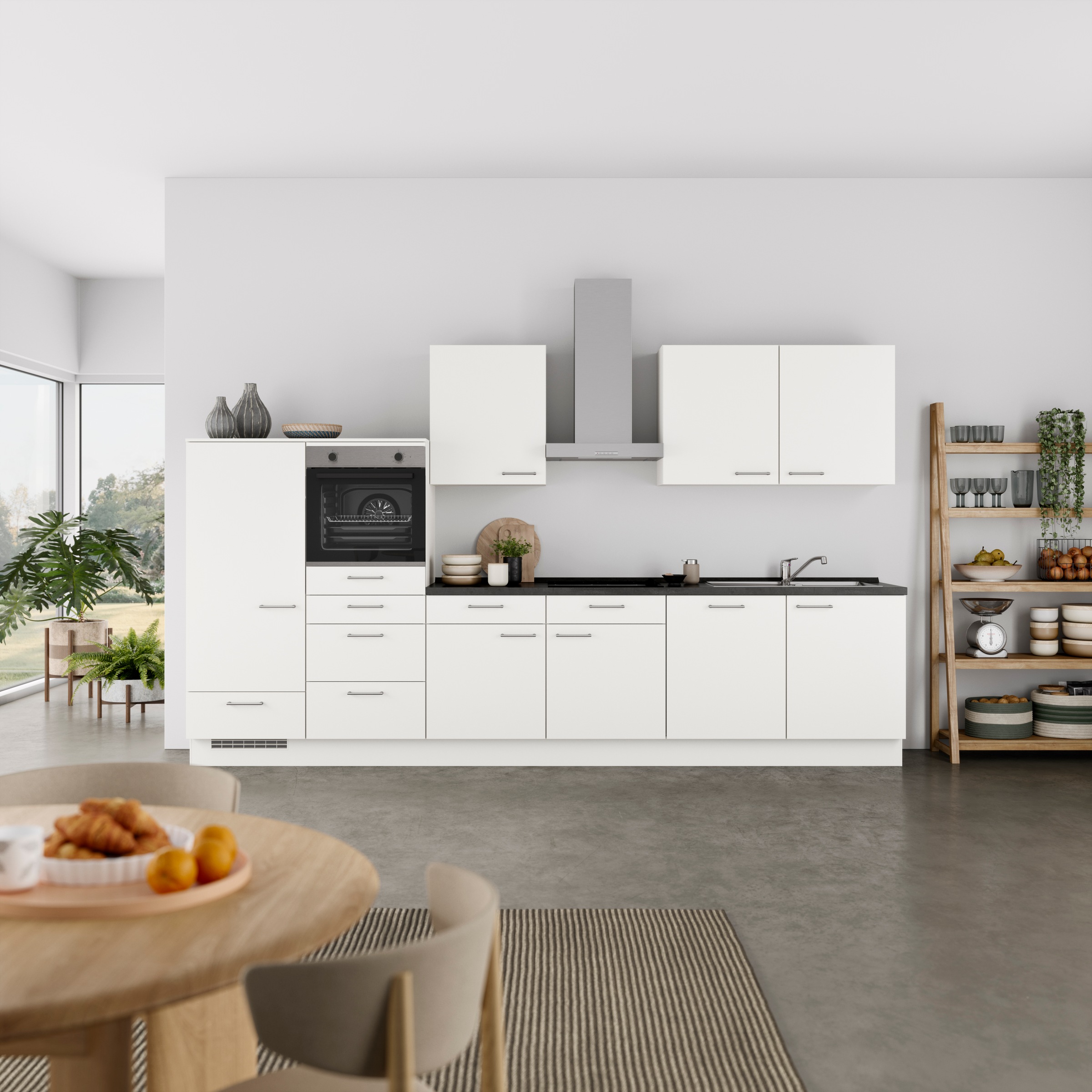 nobilia® Küchenzeile »"Laser I", Ausrichtung wählbar, Breite 360 cm« vormon günstig online kaufen